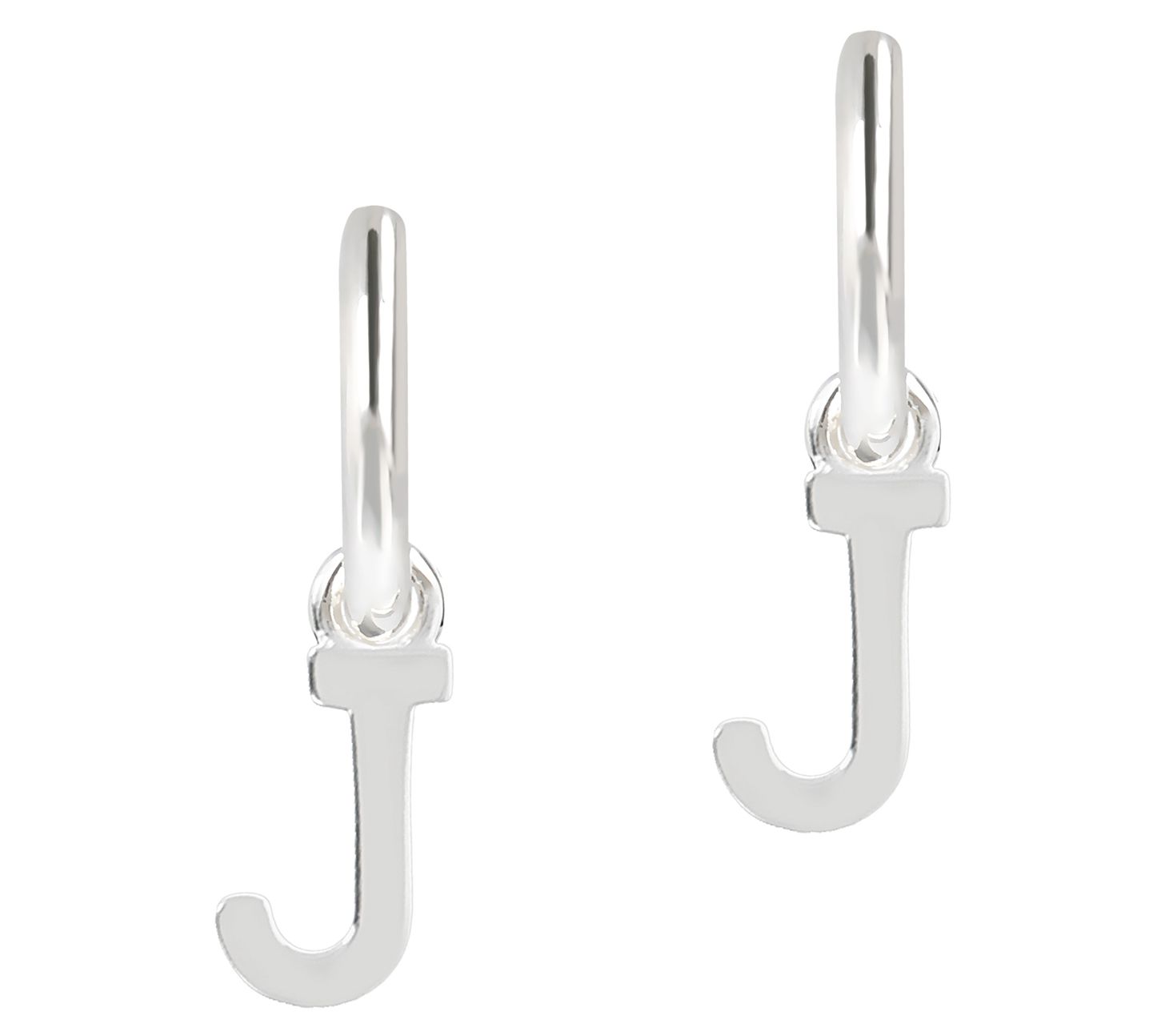 UltraFine Silver Initial Mini Hoop Earrings