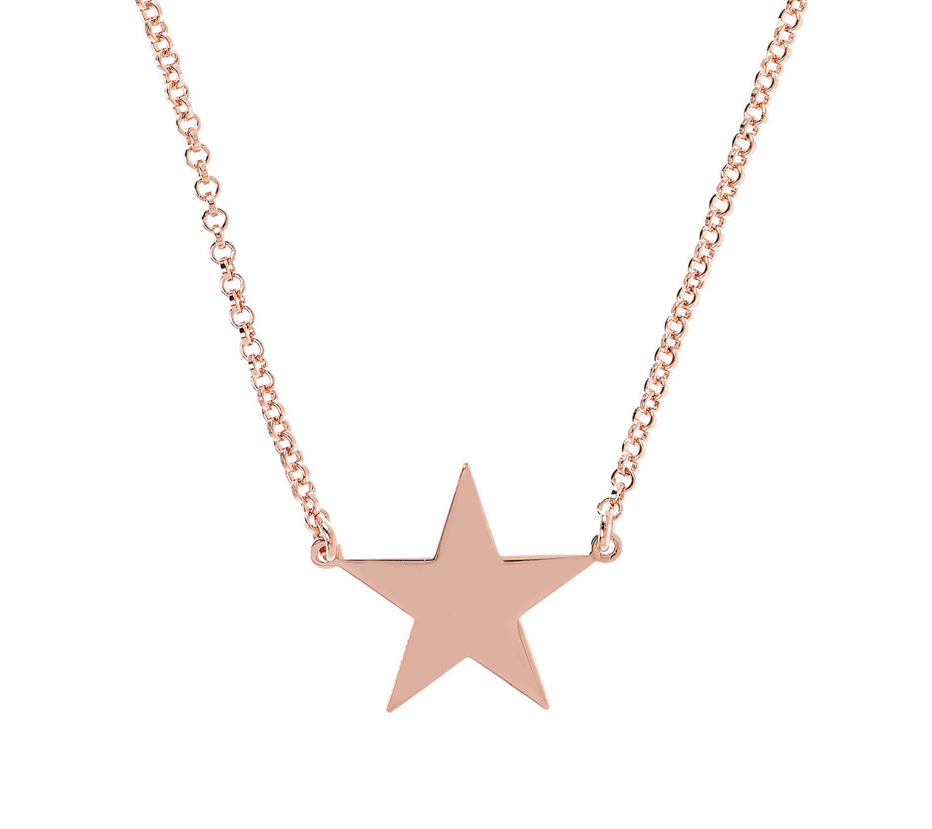 Bronzo Italia Polished Star 18" Necklace