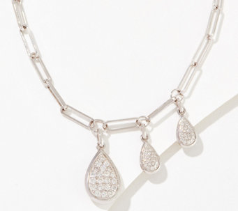 Affinity Diamonds Paperclip Necklace Sterling - J409157