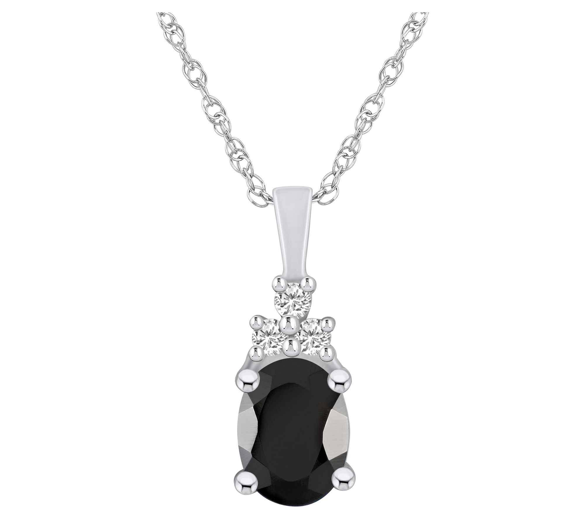 Affinity Gems Oval Gemstone & Diamond Accent Pendant, 14K Gold