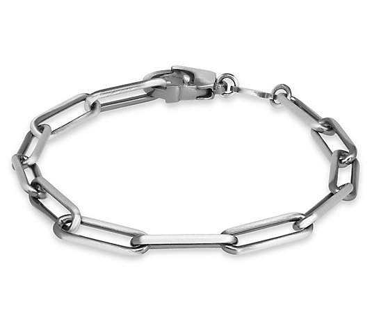Or Paz Men's Sterling Silver Paperclip Link Bracelet