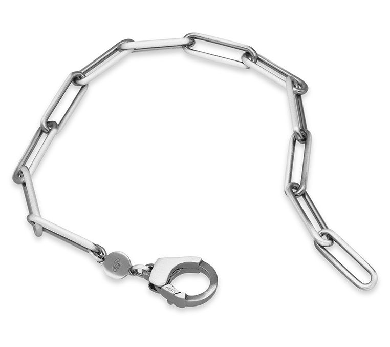Or Paz Men's Sterling Silver Paperclip Link Bracelet - QVC.com