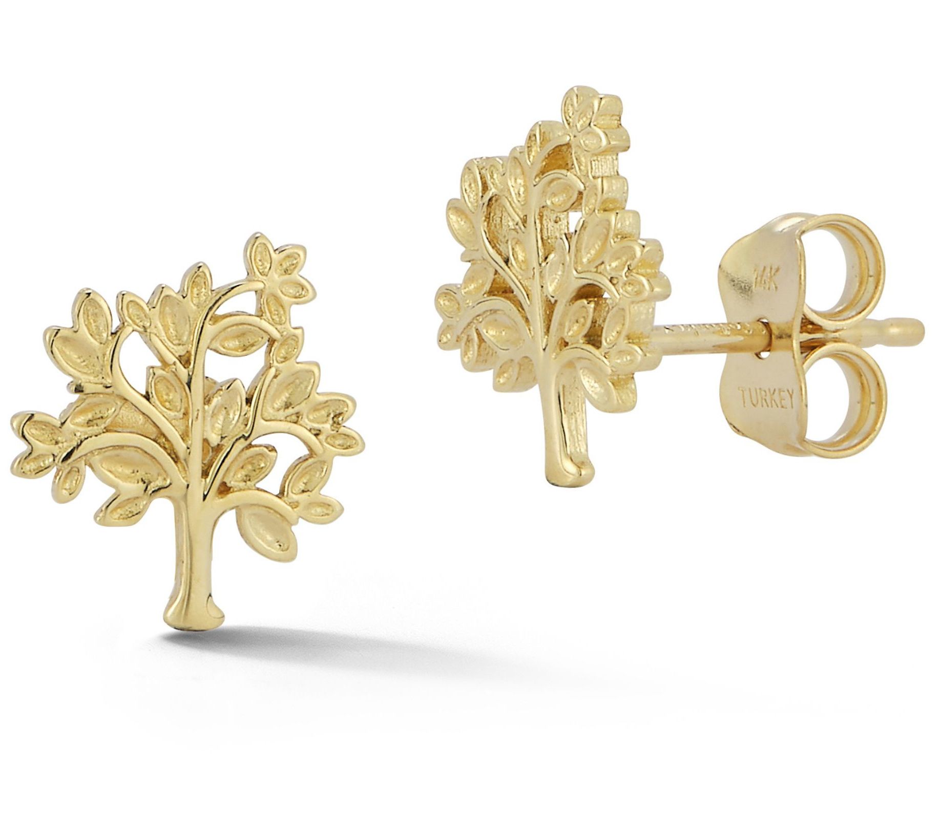 Luminosa Gold Tree of Life Studs, 14K