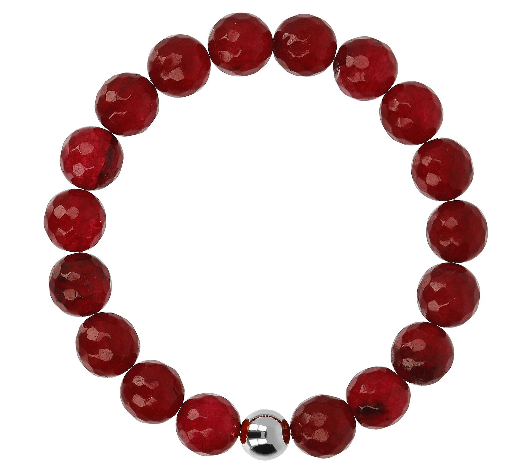 Louis Dell'Olio White Bronze G emstone Bead St retch Bracelet Bracelet