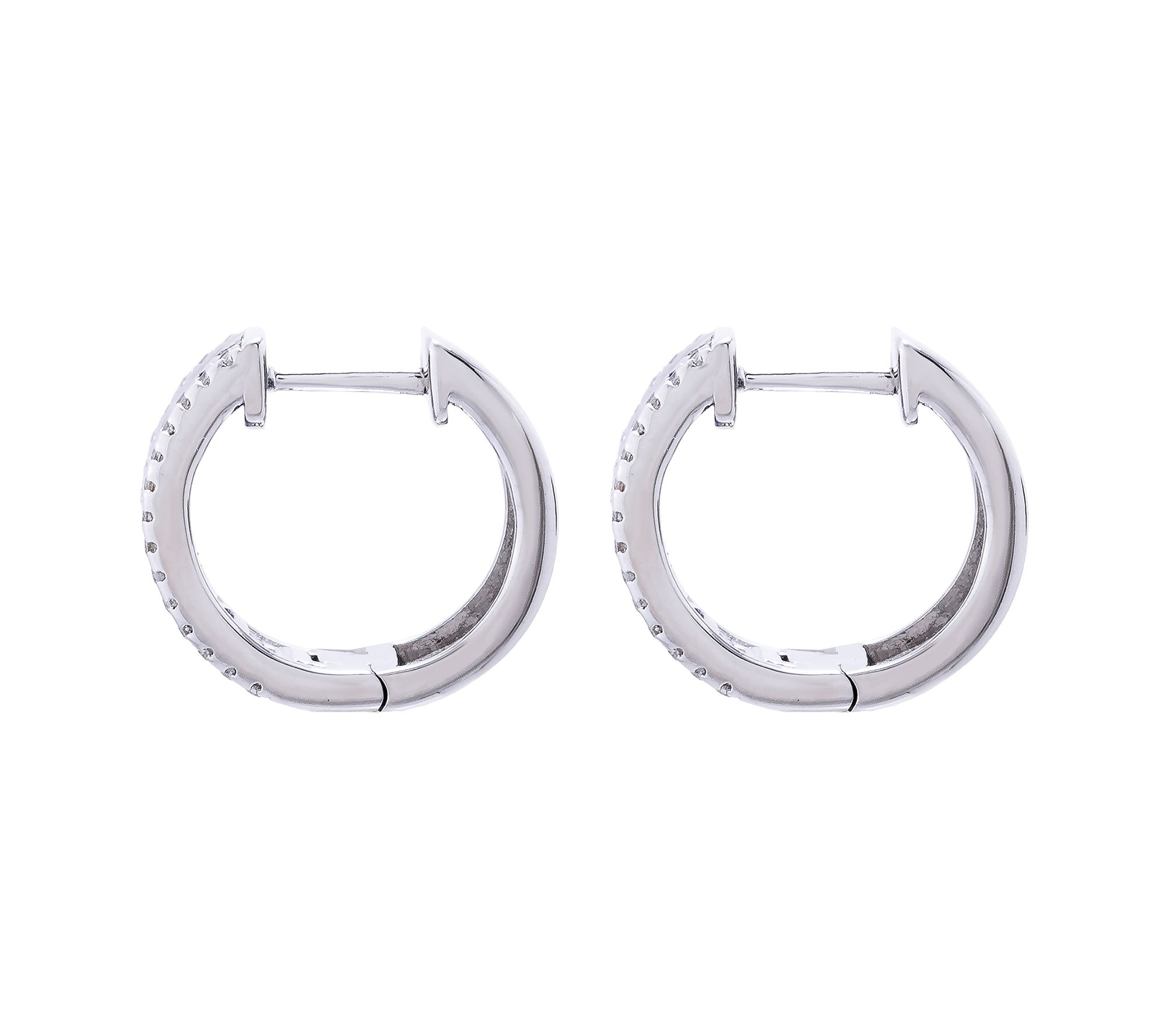 Affinity Gems Tanzanite & White Zircon Hoop Ear rings, Sterlin - QVC.com