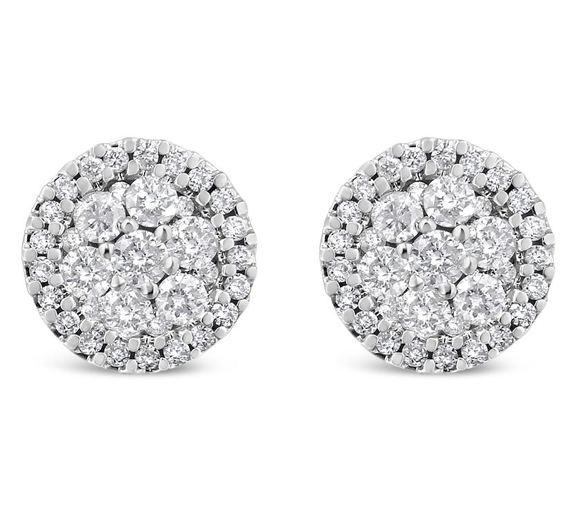 Haus of Brilliance 1.00 cttw Diamond Pave StudEarring, 14K