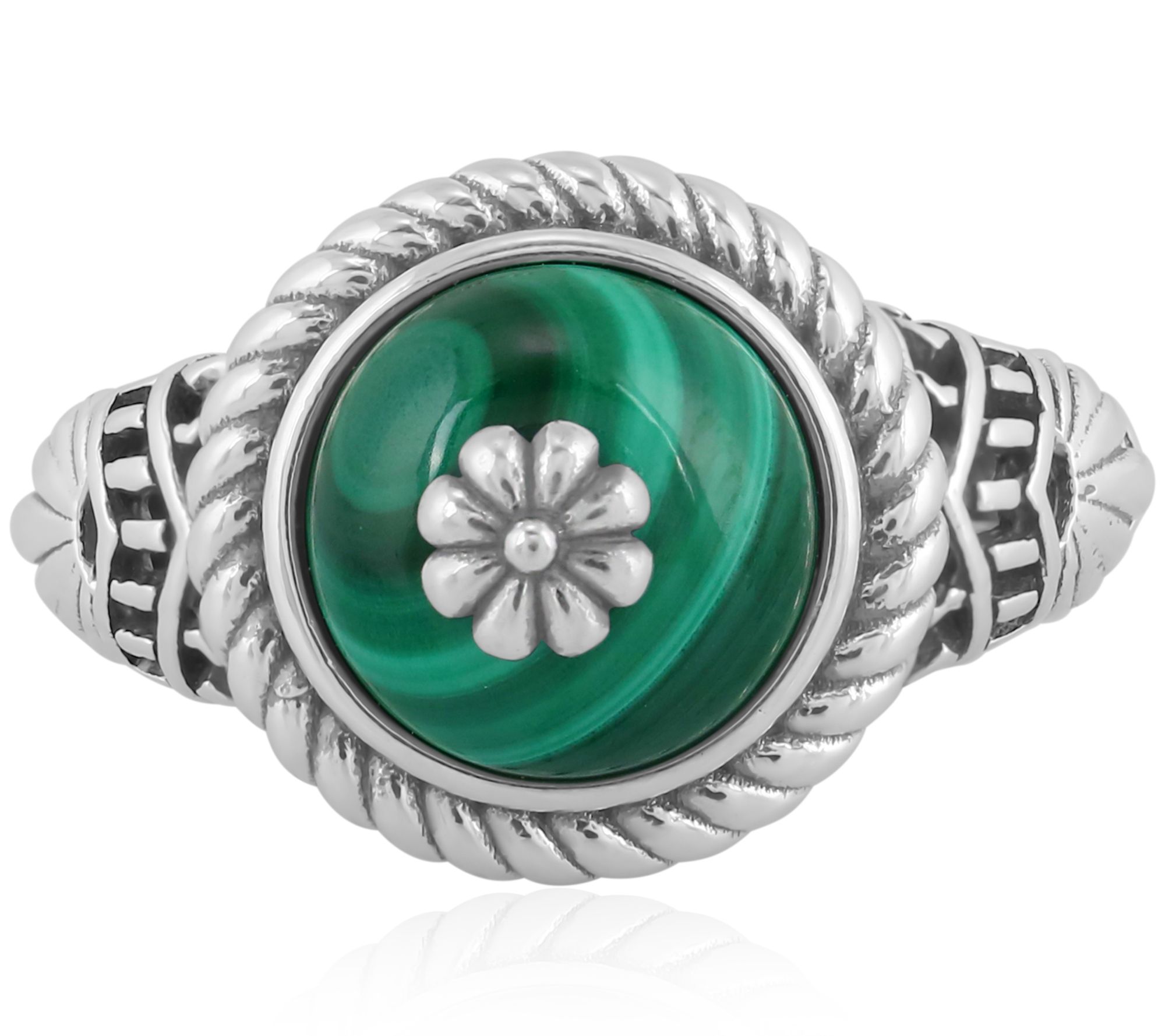 American West Gemstone Rope Ring, Sterling Silver