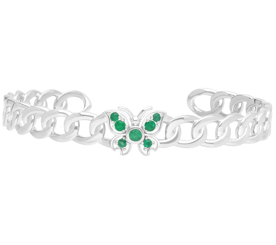 Goddaughters Sterling Silver Emerald Butterflyuff