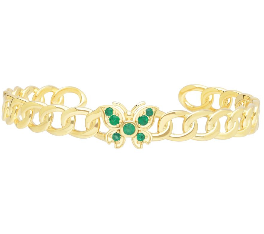 Goddaughters Sterling Silver Emerald Butterflyuff