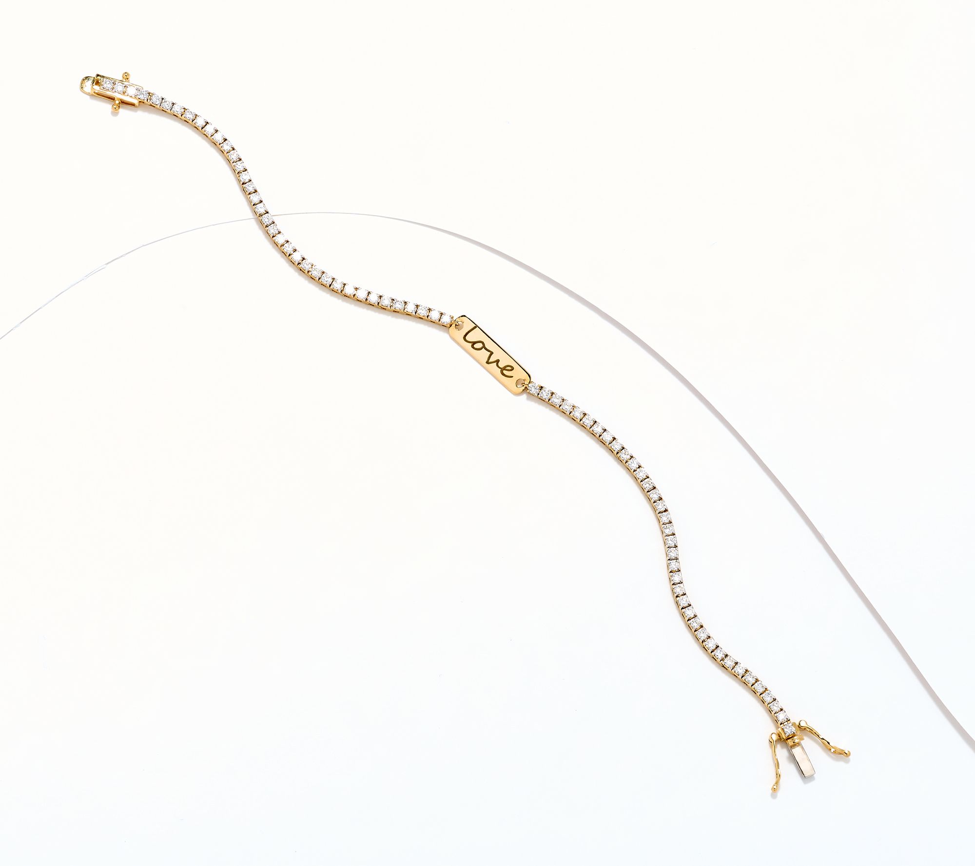 Wove Personalized Tennis Bracelet, 14K Gold