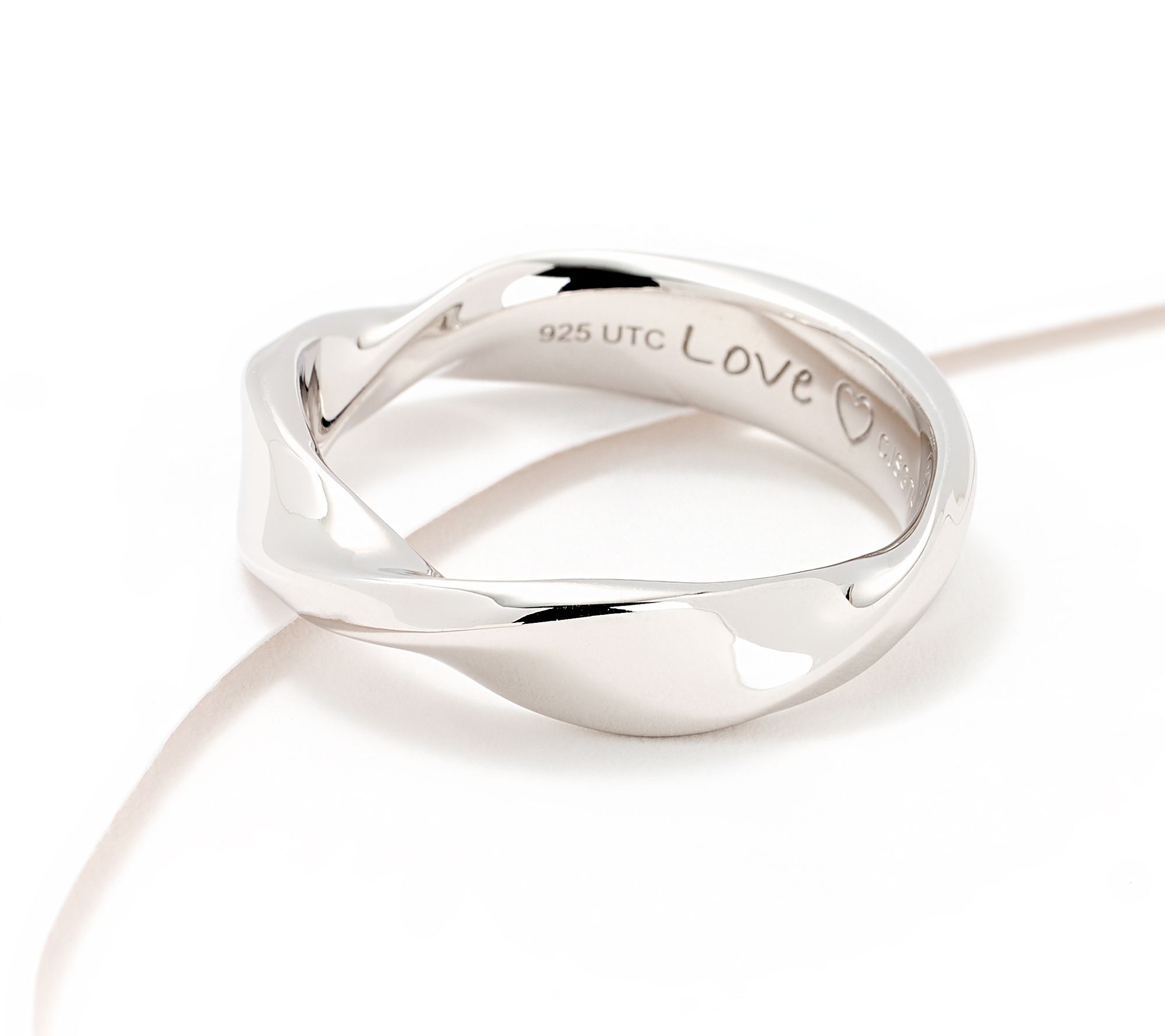 Christian James by Scott Grimes Sterling Silver Ripple Message Band Ring