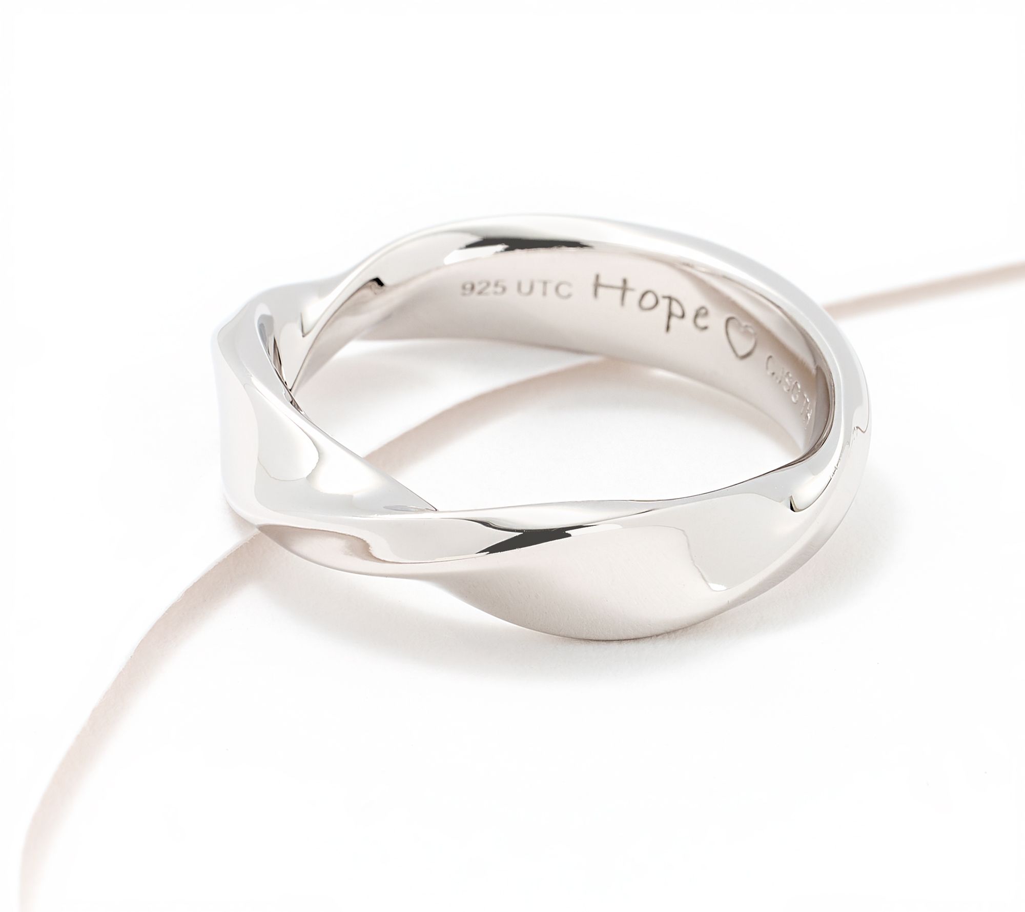 Christian James by Scott Grimes Sterling Silver Ripple Message Band Ring