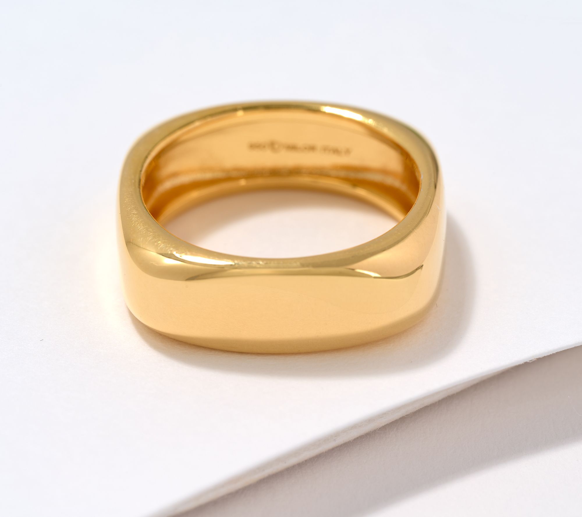 UltraFine 950 Silver Square Polished 7mm Ring