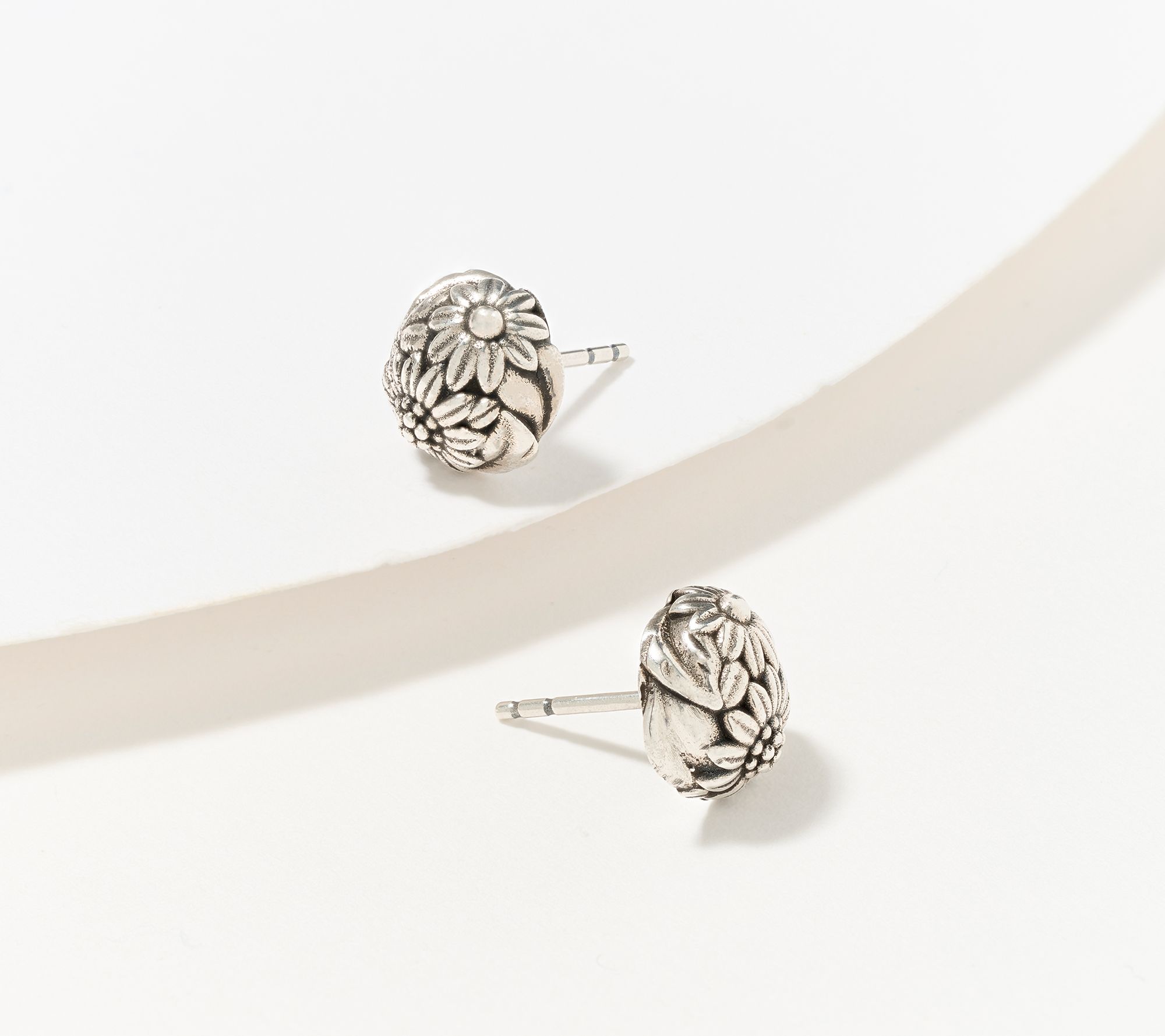 Christian James by Scott Grimes Sterling Silver Legacy Flower Stud Earrings