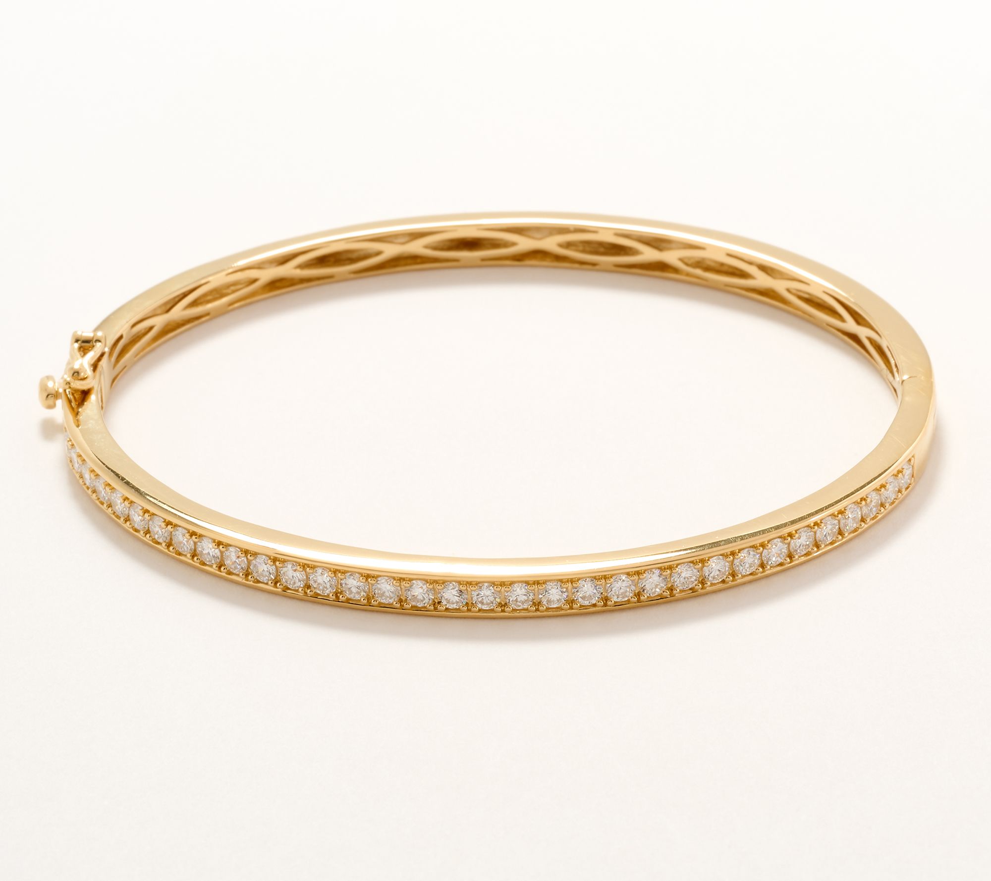  Fire Light Lab Grown Diamond 1.40 ct Tennis Bangle, Sterling Silver