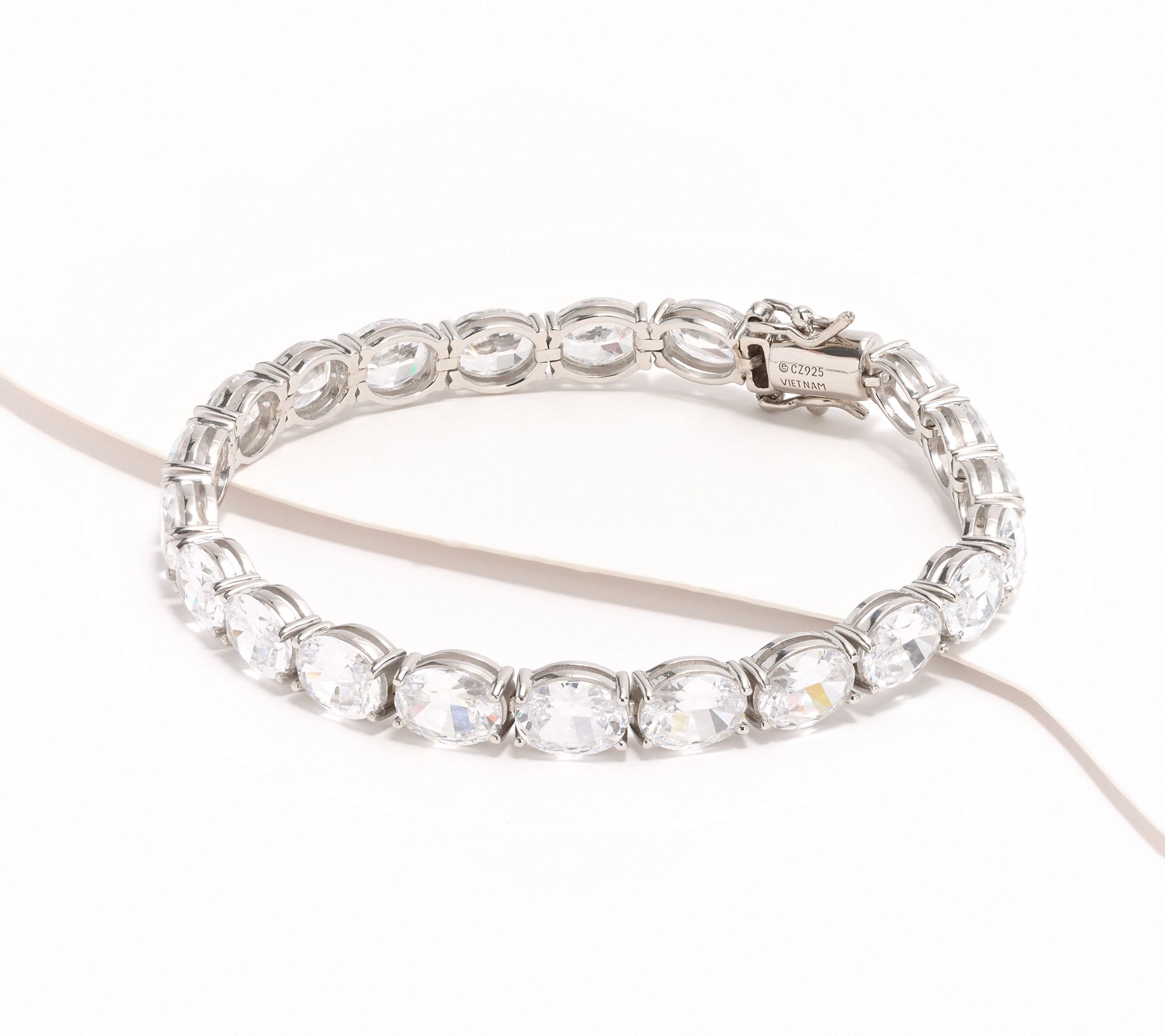 Diamonique Choice of Cut 8mm Tennis Bracelet, Sterling Silver