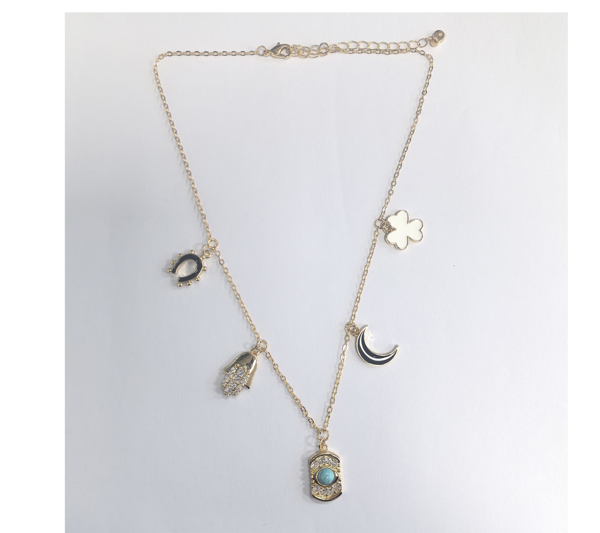 Zaxie By Stefanie Taylor Luck Be a Lady Charm Necklace