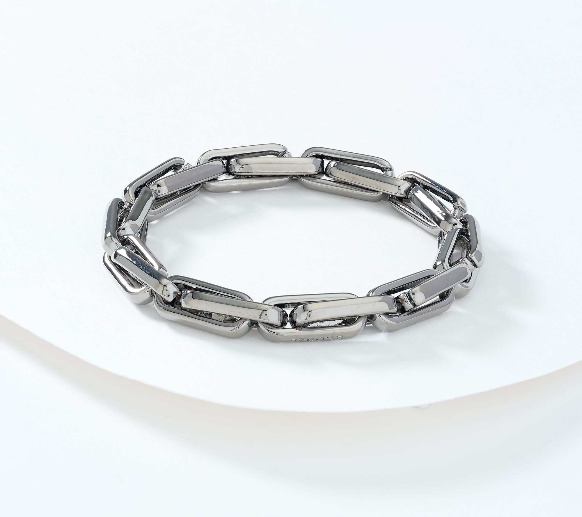 David Markstein Bronze Bold Status Link Stretch Bracelet