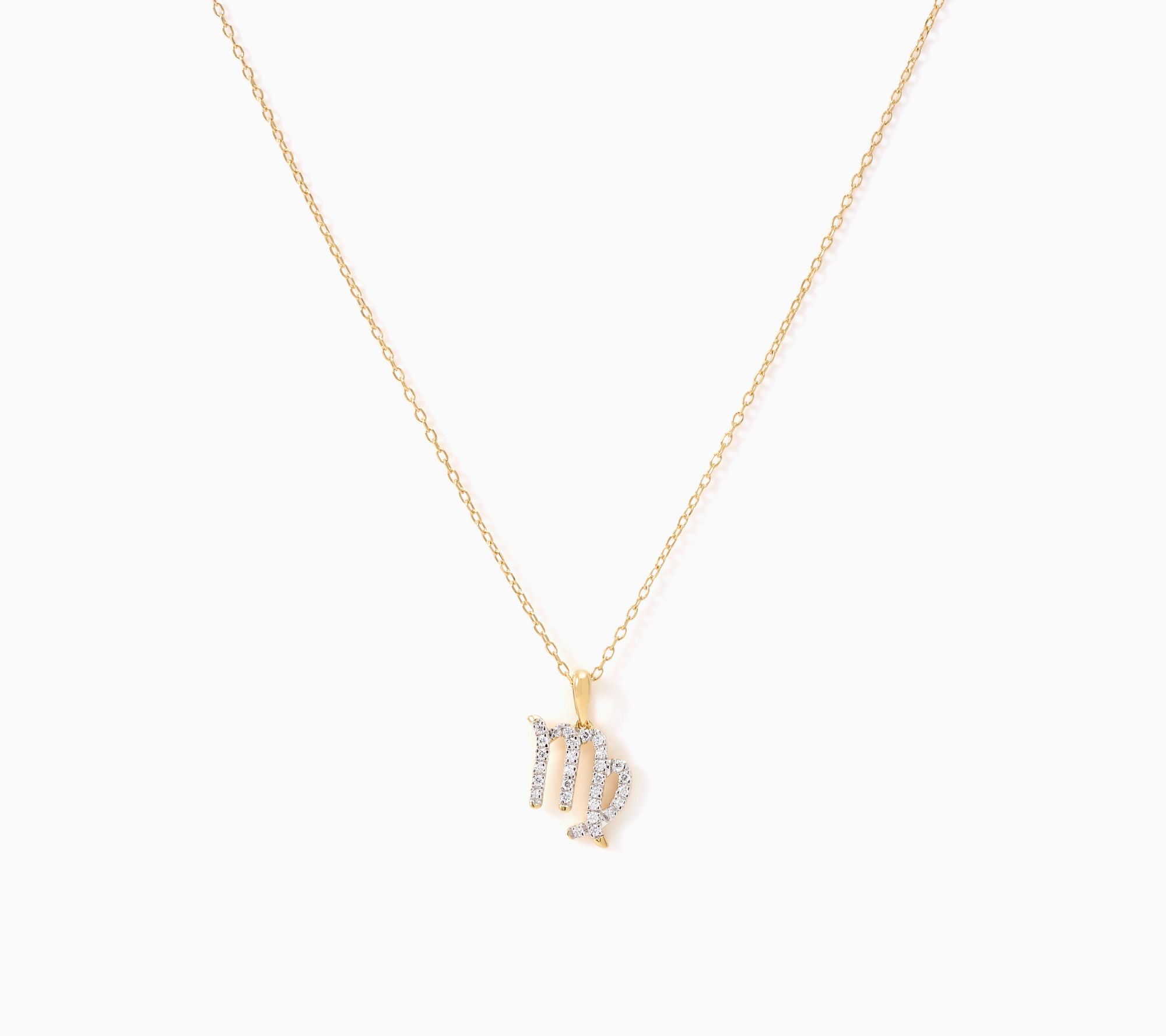 Fire Light Lab Grown Diamond 0.16 cttw Zodiac Pendant, Gold