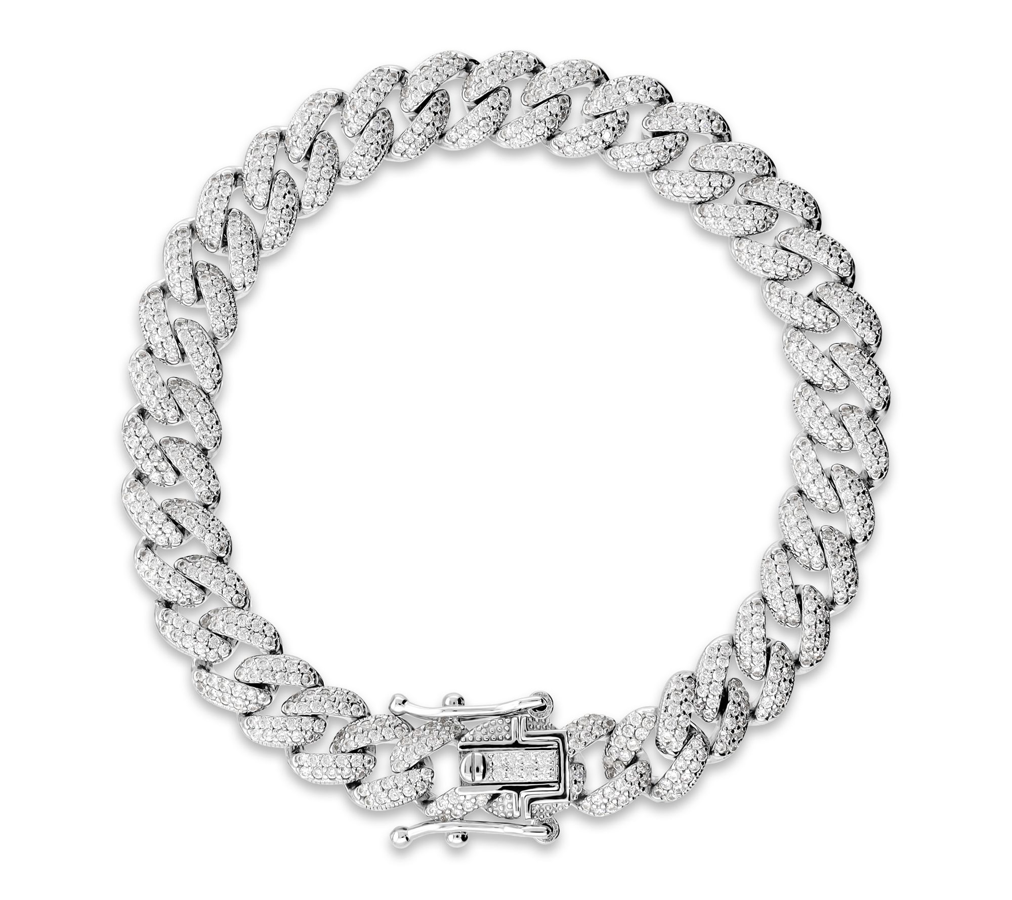 Diamonique x Bronzo Italia Curb Link Bracelet