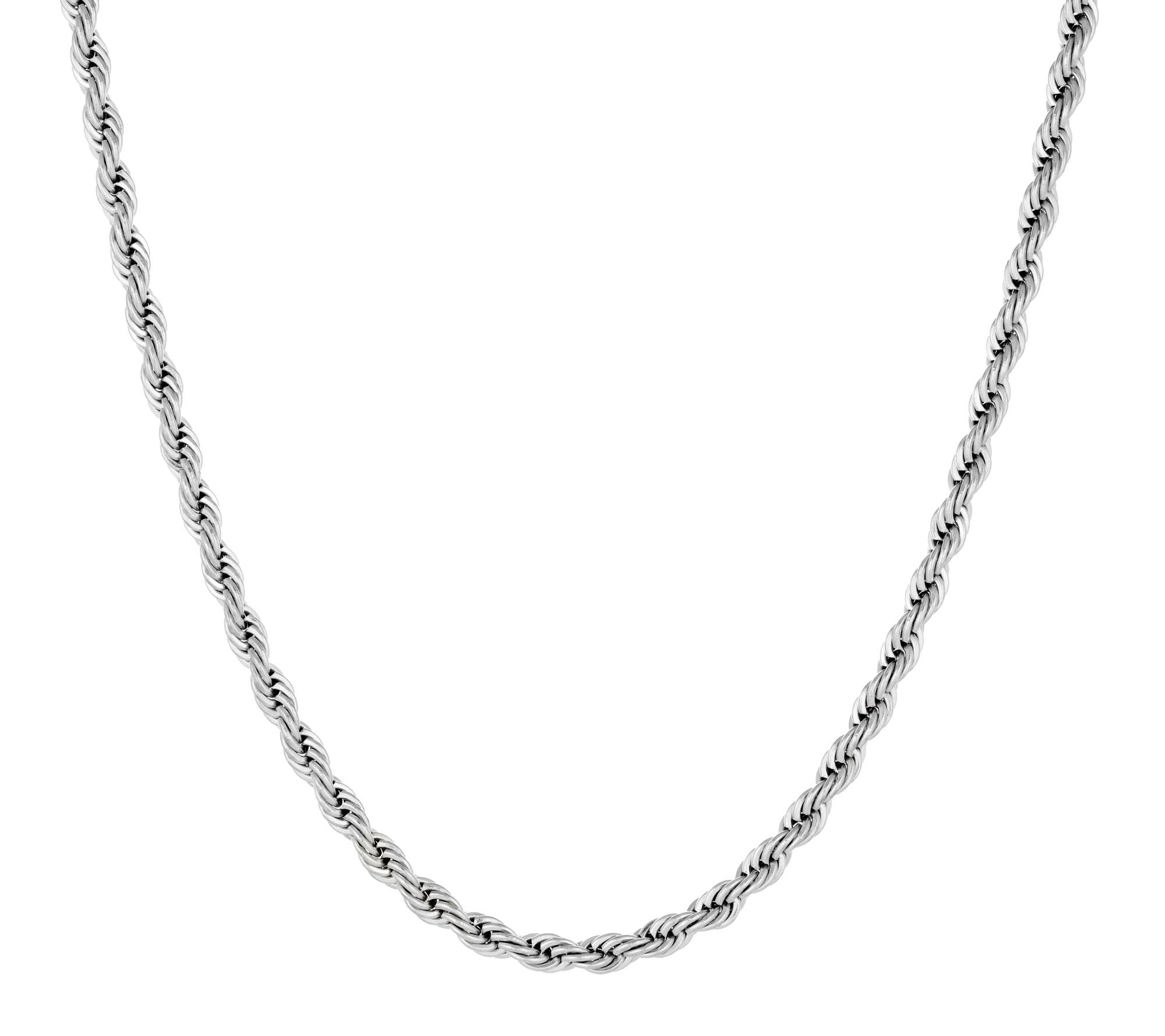 LYNX Men's 3.7 MM Stainless Steel Rope Chain