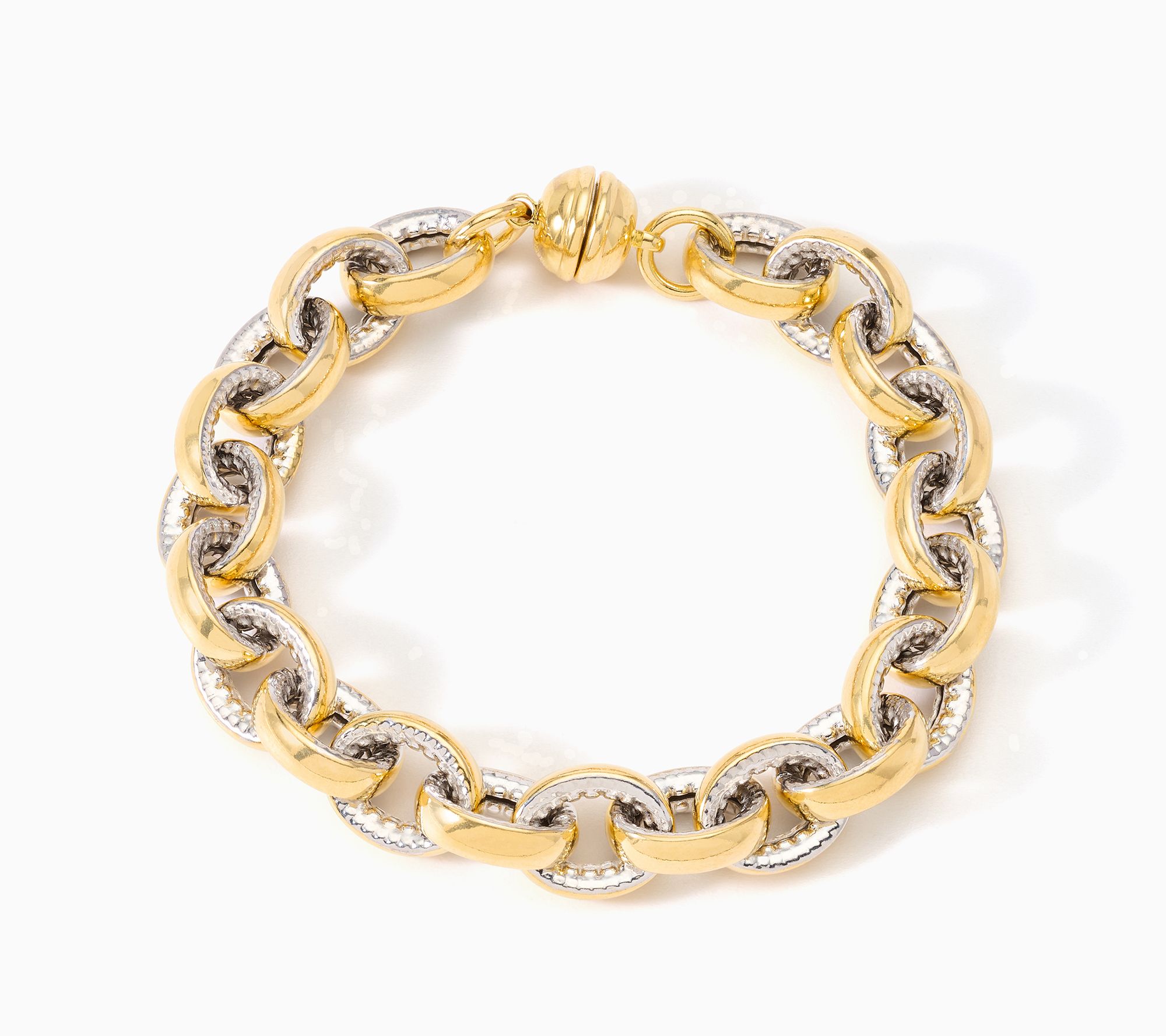 David Markstein Bronze Status D/C Rolo Bracelet w/ Mag Clasp
