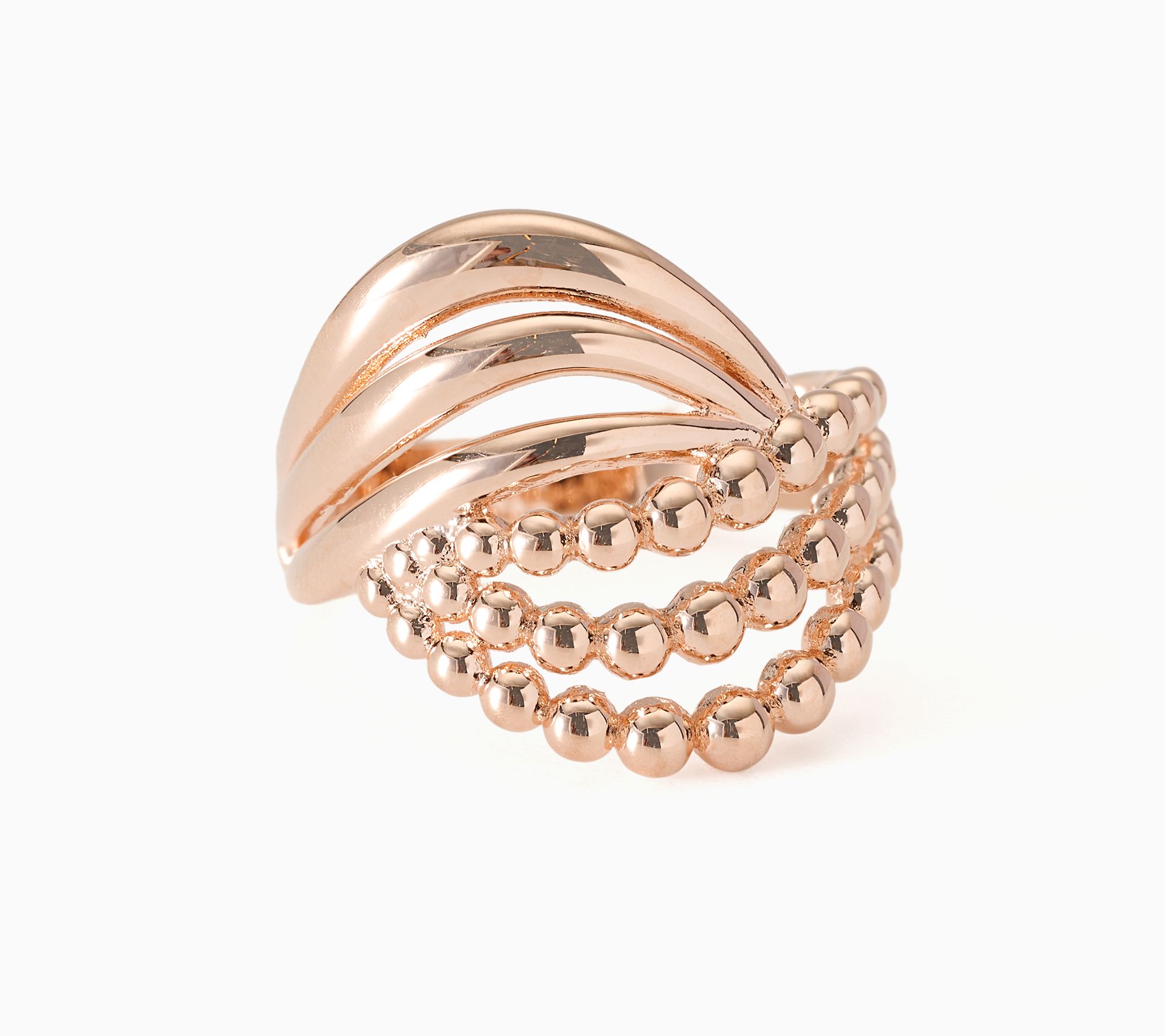 David Markstein Bronze Bold Beaded & Polished Ring