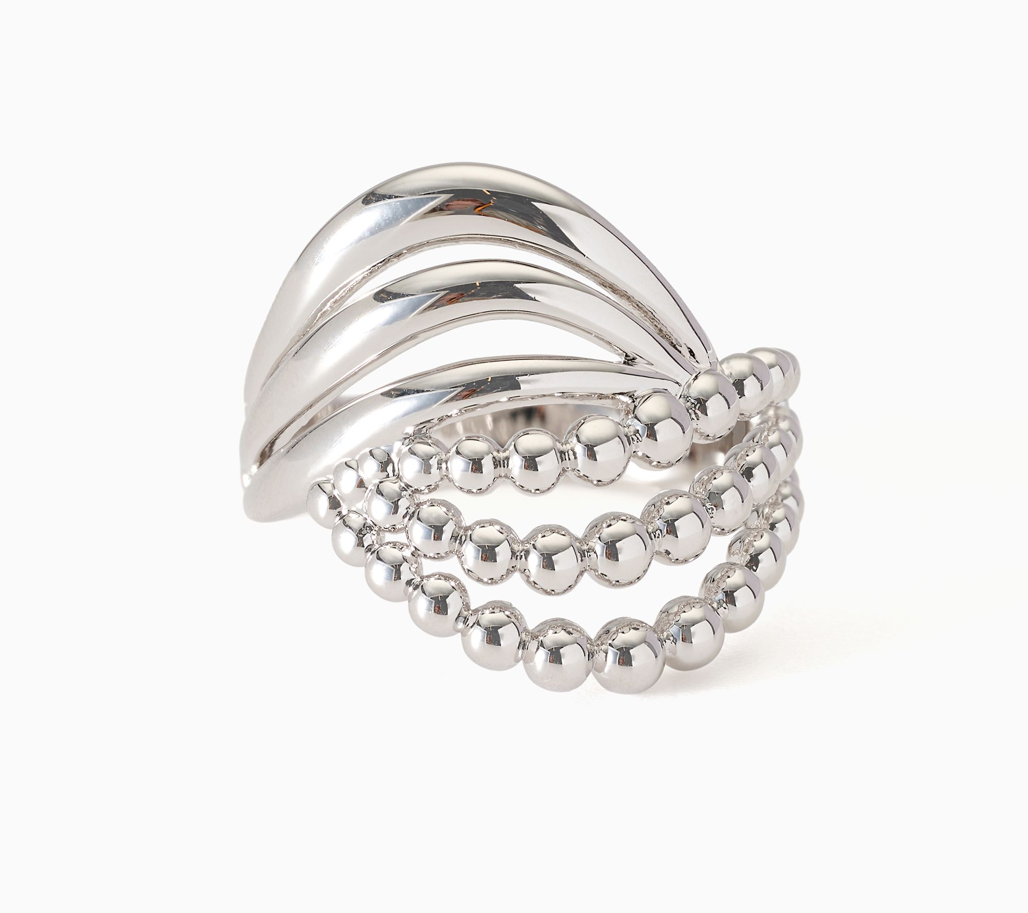 David Markstein Bronze Bold Beaded & Polished Ring