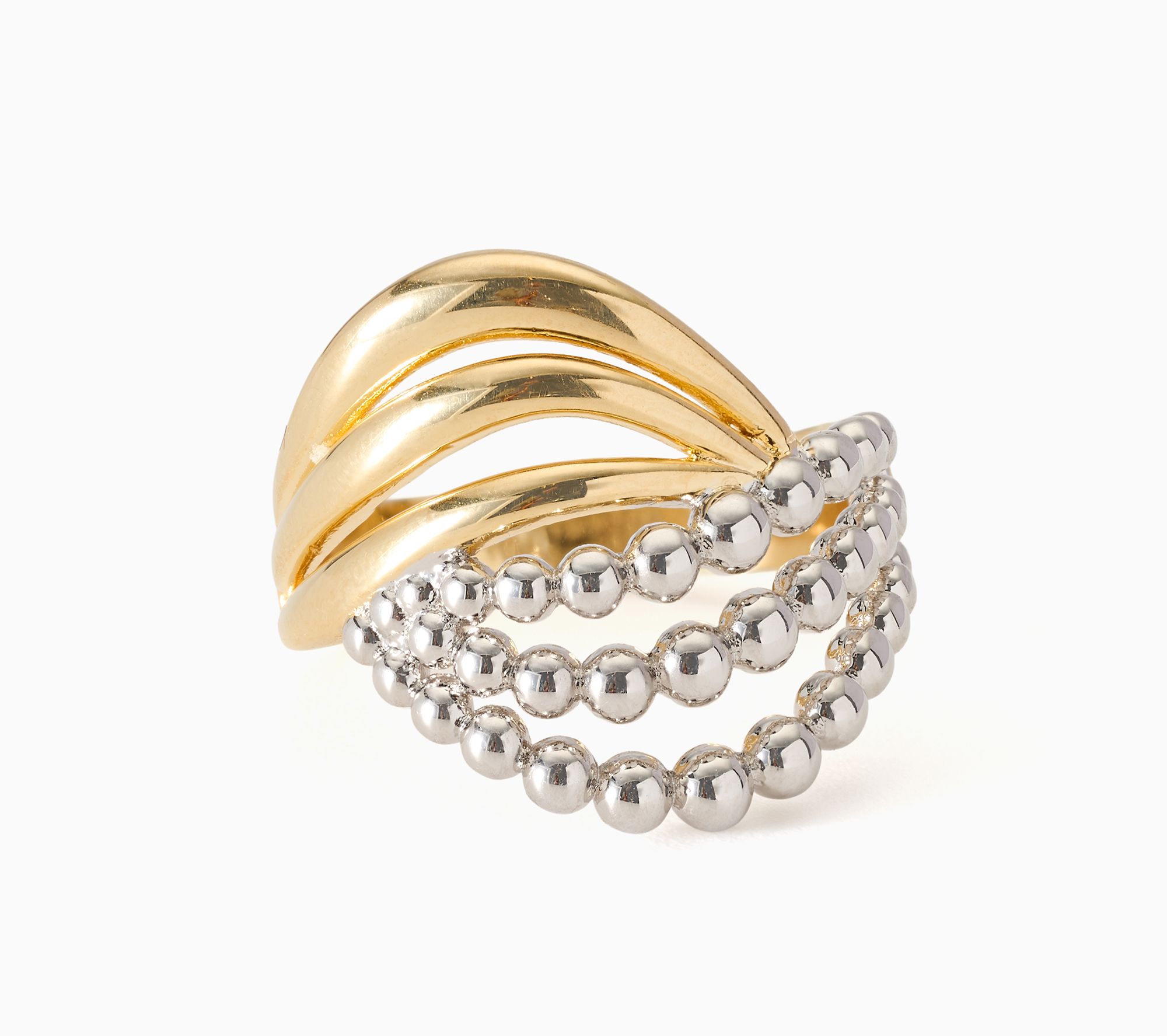 David Markstein Bronze Bold Beaded & Polished Ring