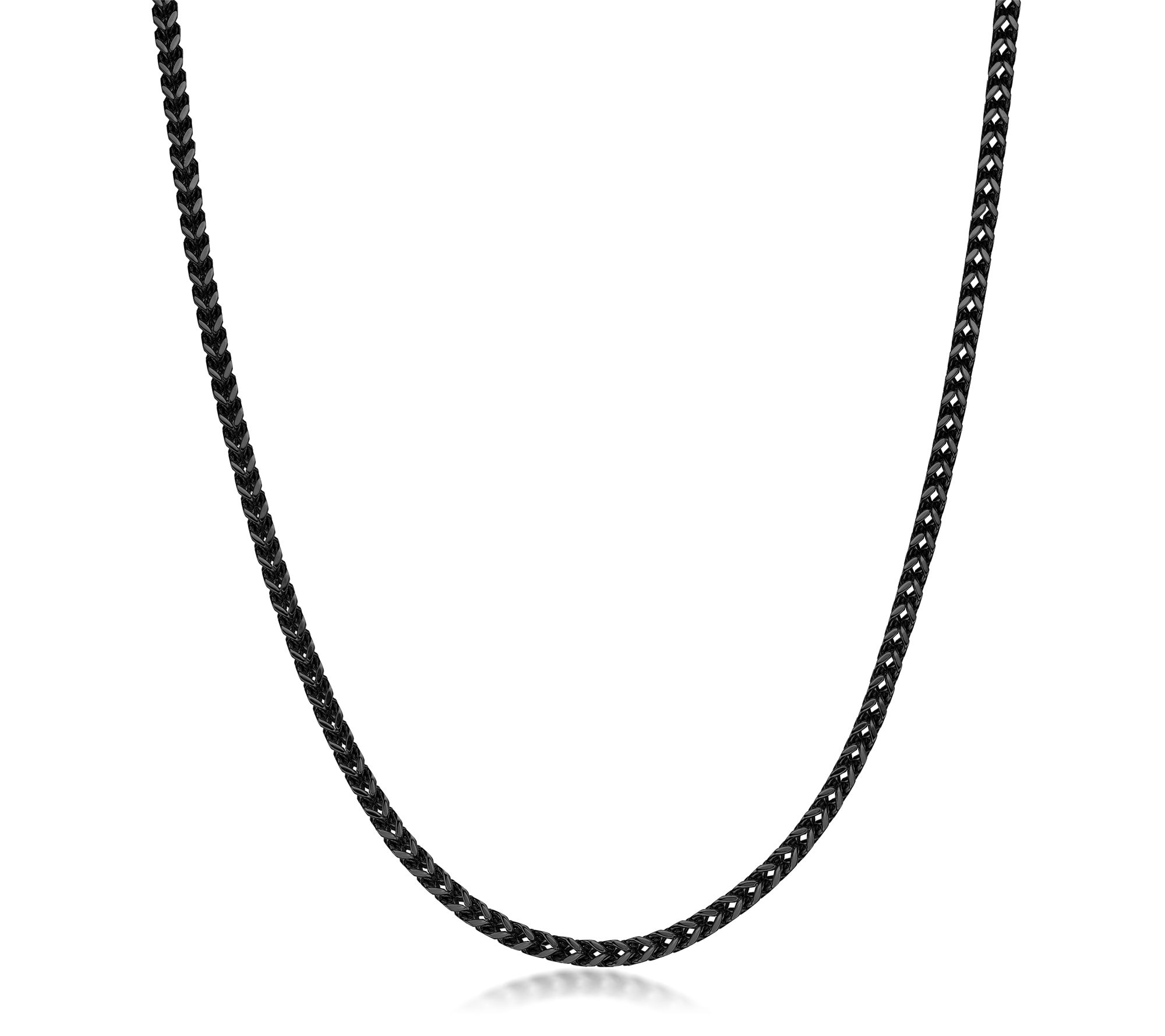 LYNX Men's Stainless Steel Thin Foxtail Chain Necklace