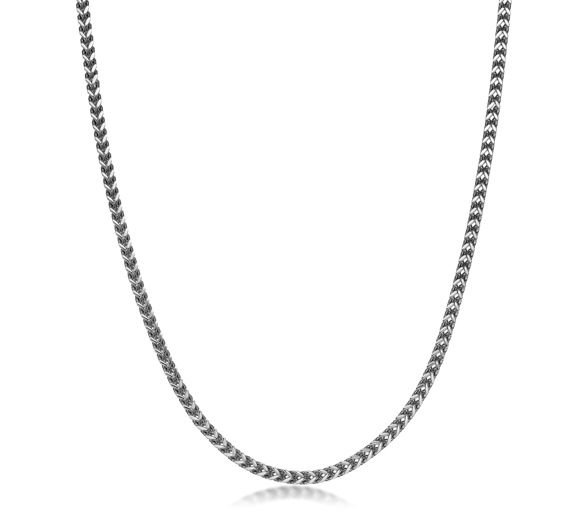 LYNX Men's Stainless Steel Thin Foxtail Chain Necklace
