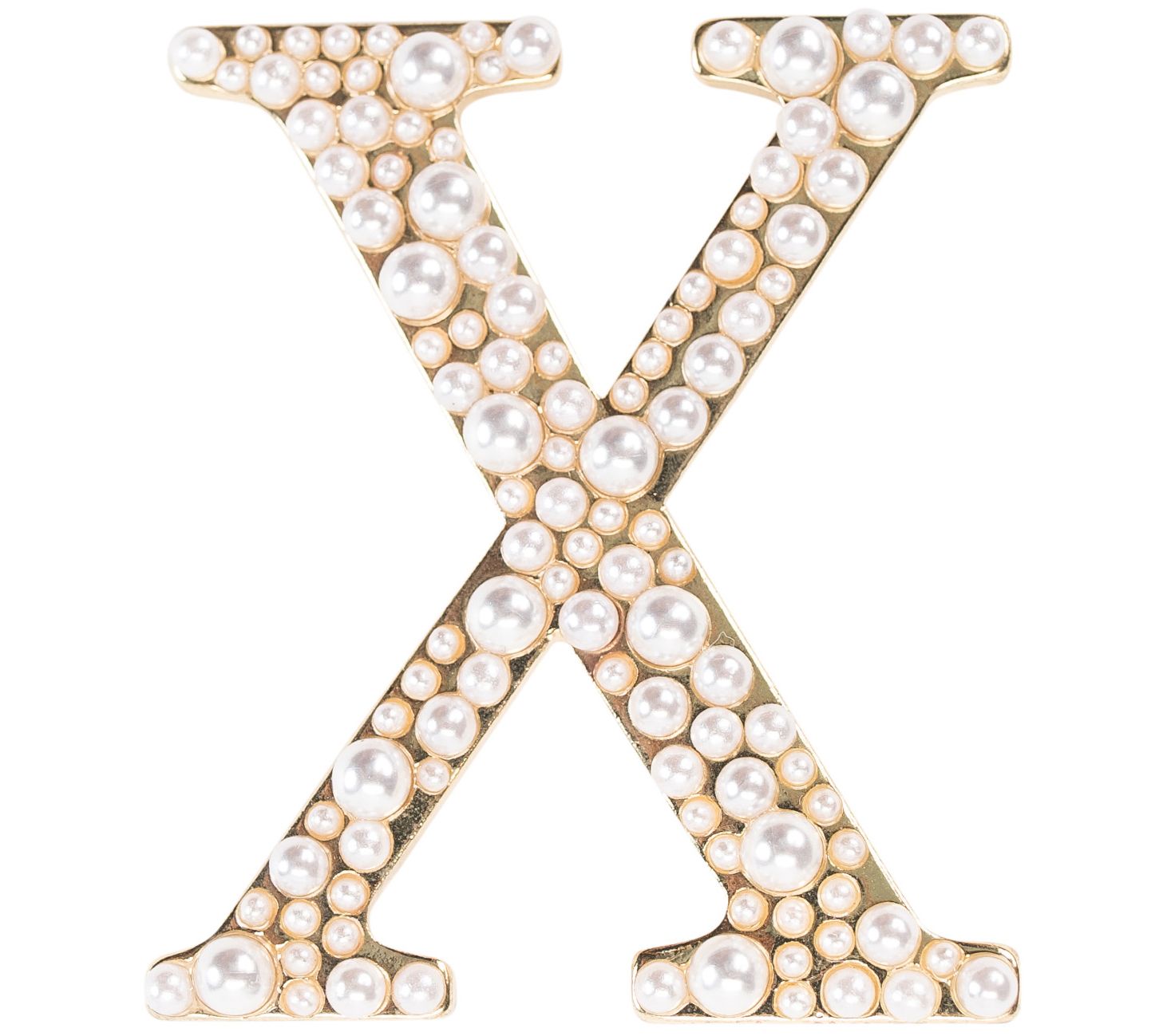 Violet & Brooks Simulated Pearl Letter Brooch
