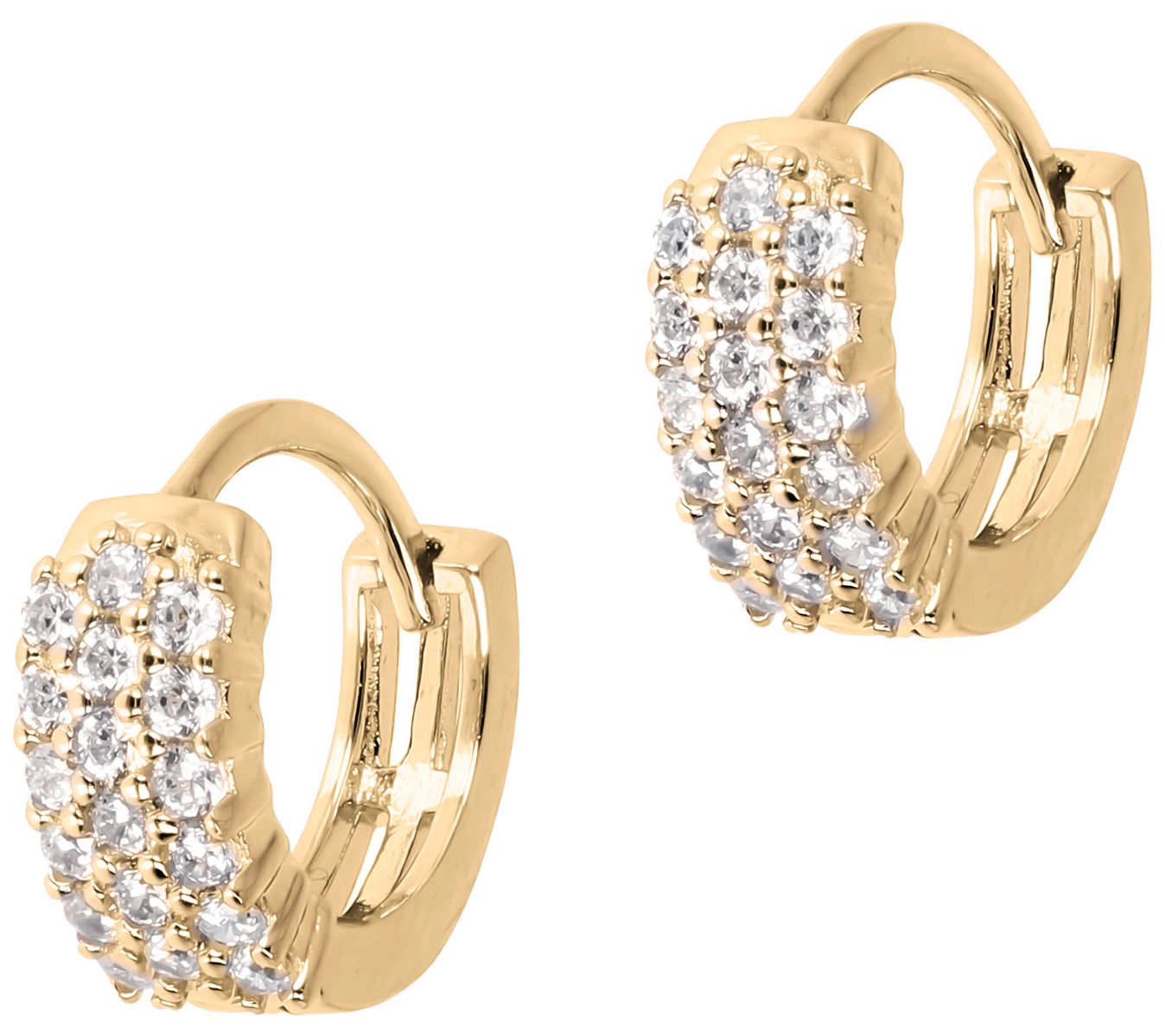 Diamonique 0.50 cttw Hoop Earrings, Sterling Siver