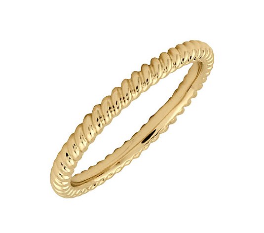 Simply Stacks Sterling 18K Yellow Gold-Plated 2.25mm TwistRin