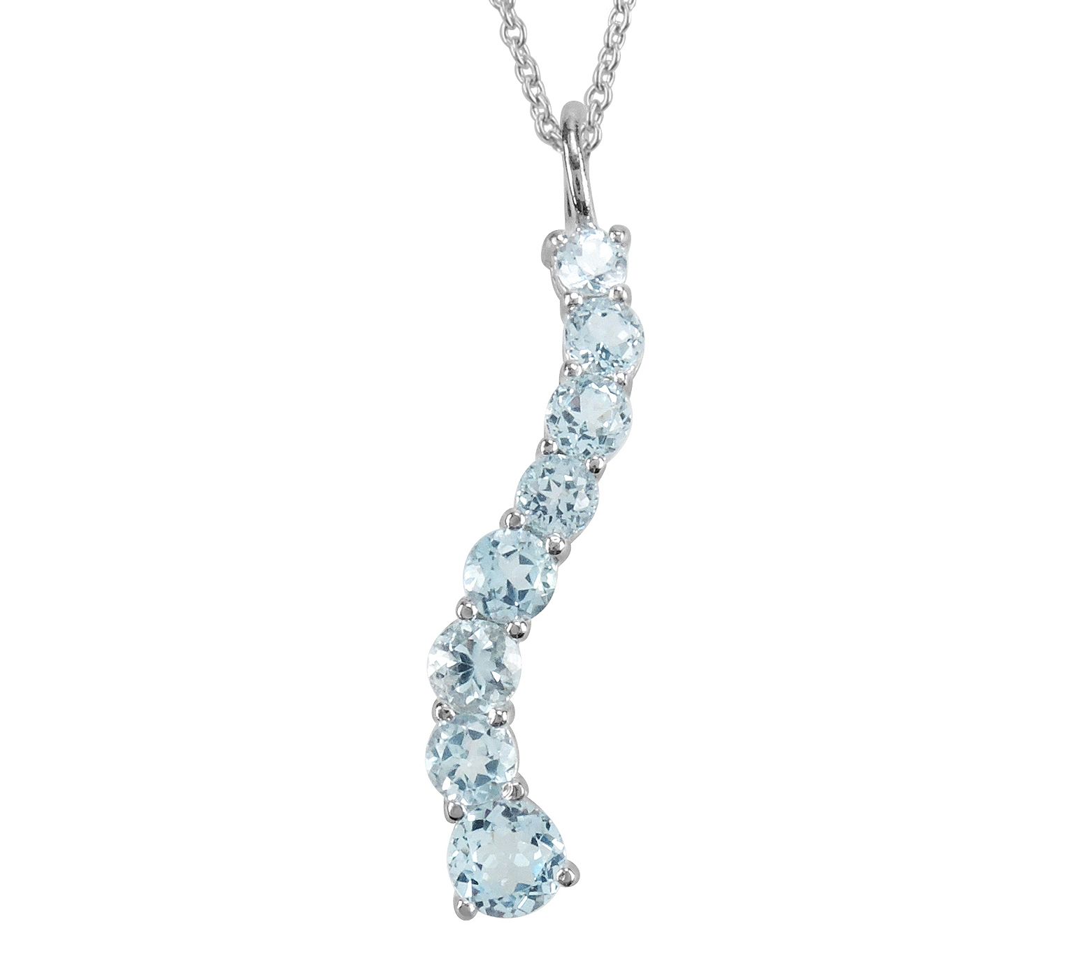 Sterling Silver Gemstone Pendant w/ Chain