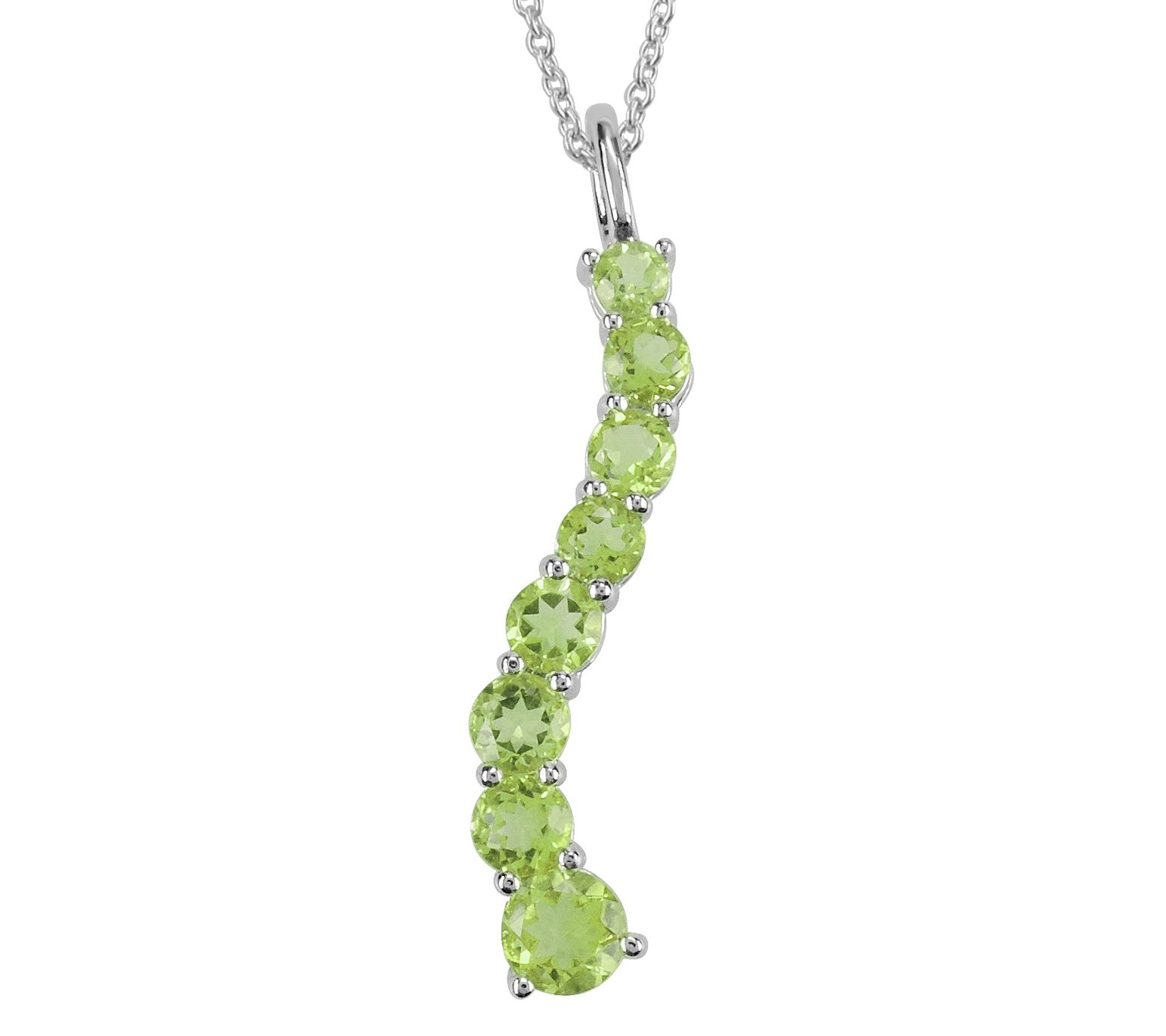 Sterling Silver Gemstone Pendant w/ Chain