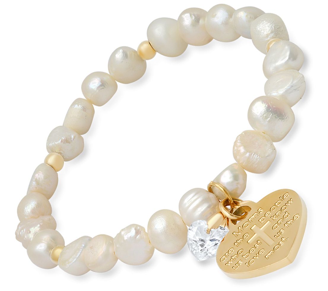 Steel by Design Swarovski Crystal Charm Bracelet