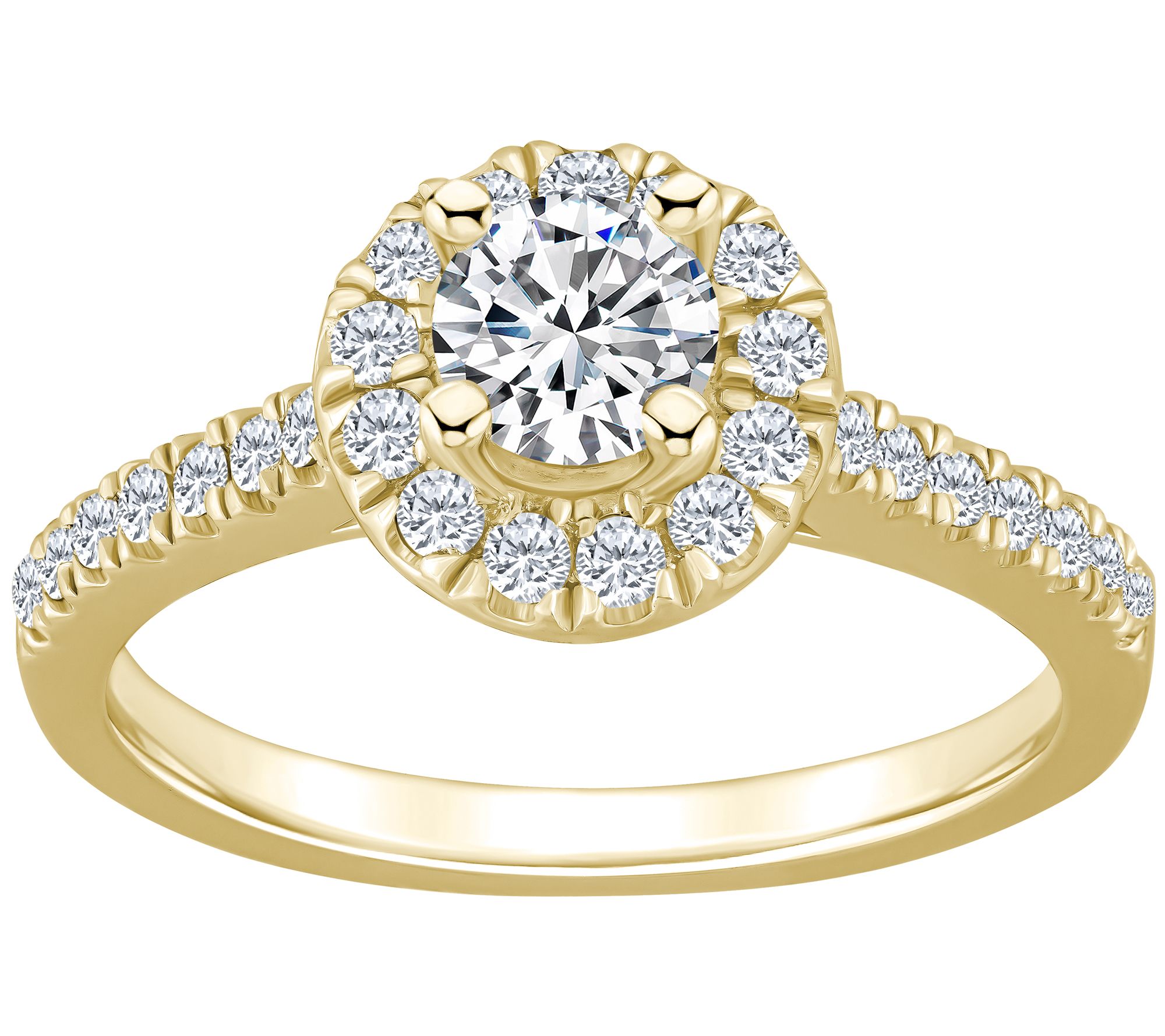 Affinity 0.75 cttw Diamond Halo Engagement Ring14K Gold