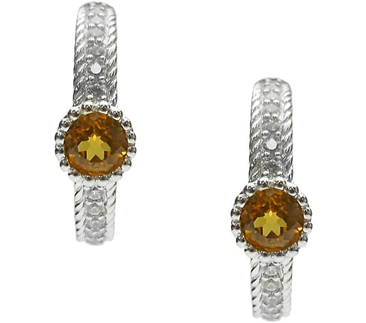 Judith Ripka Sterling Silver Gemstone Earrings