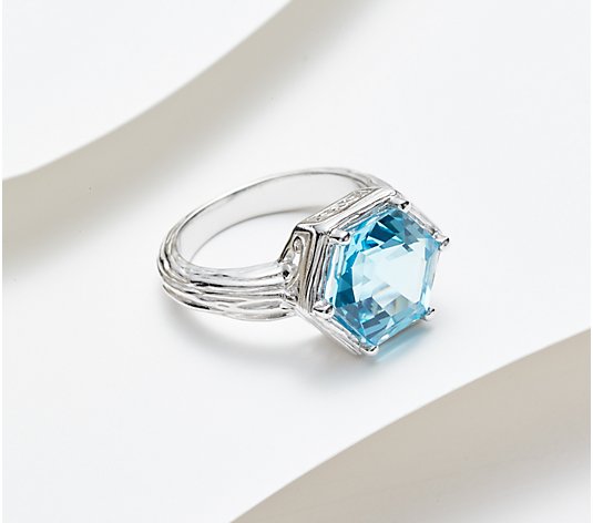 Or Paz Sterling Silver Hexagon Gemstone Ring