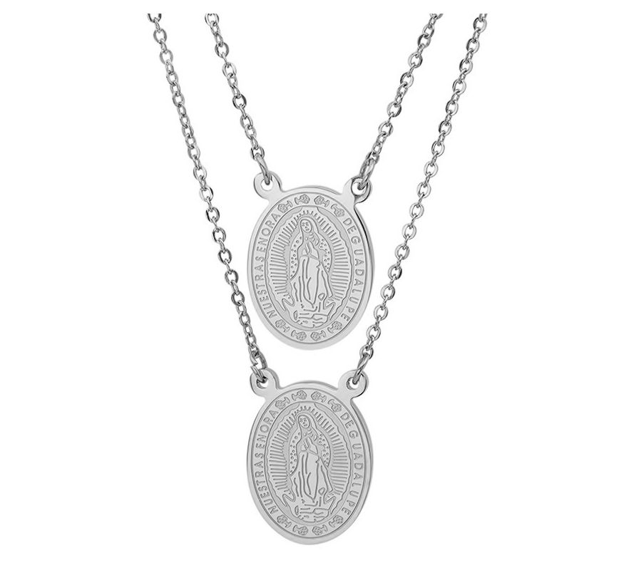 Steel by Design Men's Mary Stainless Steel Scapular