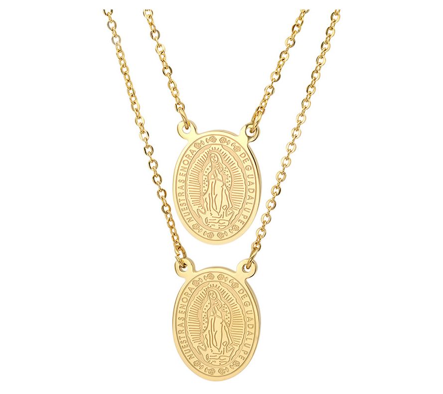 Steel by Design Men's Mary Stainless Steel Scapular