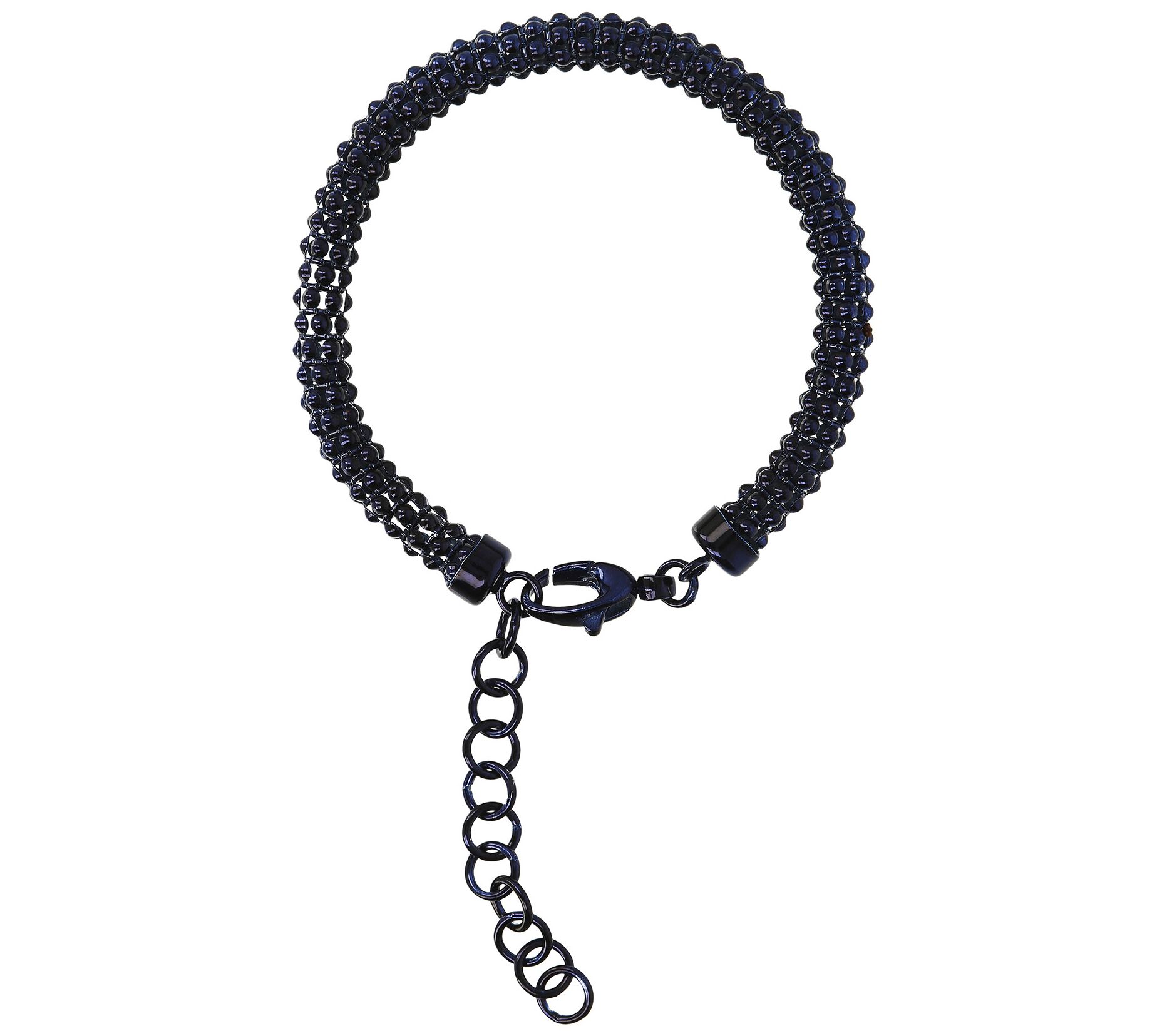 Italian Silver Bold Popcorn Link Bracelet, 8.5g