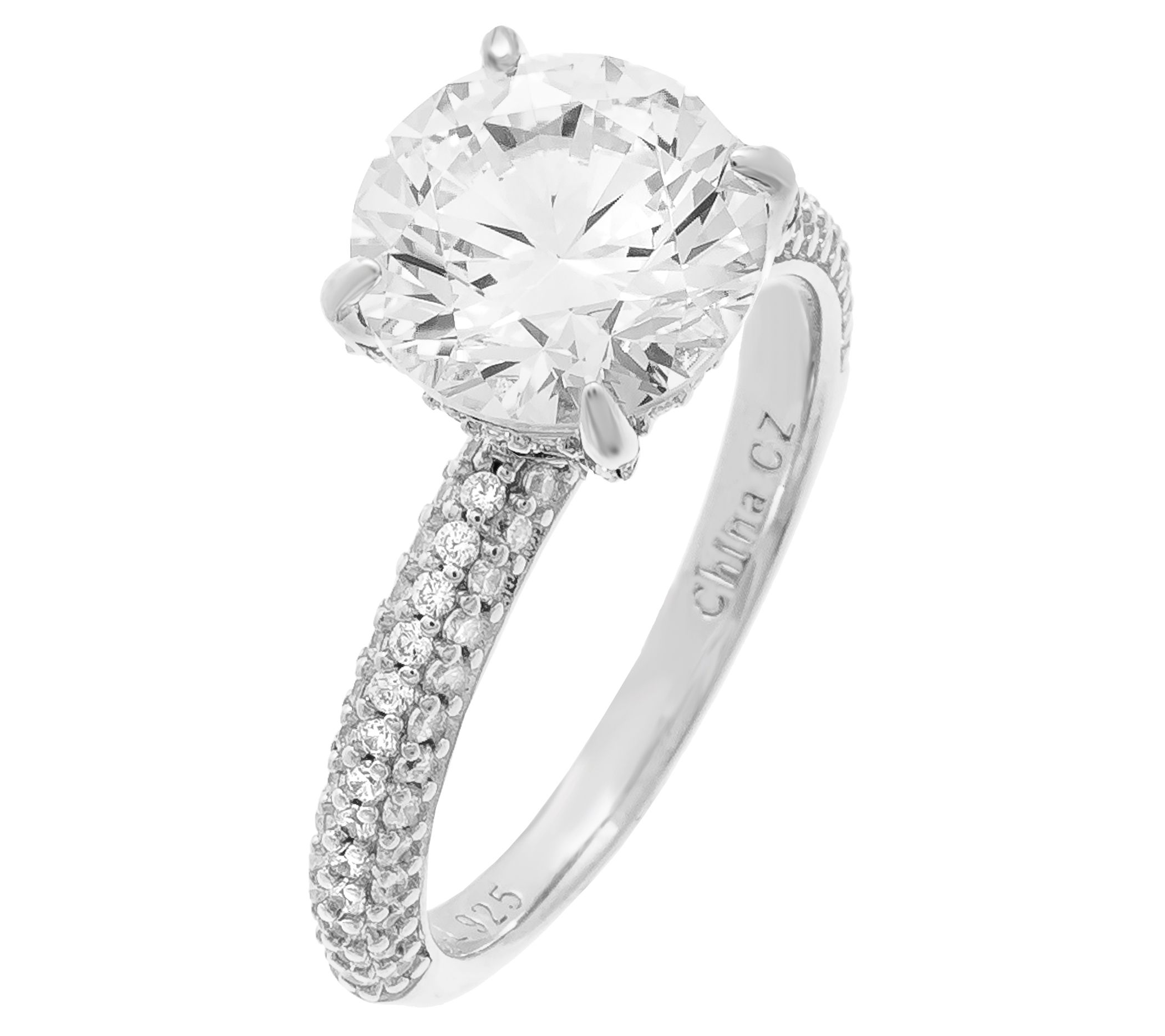 Qvc diamonique clearance solitaire