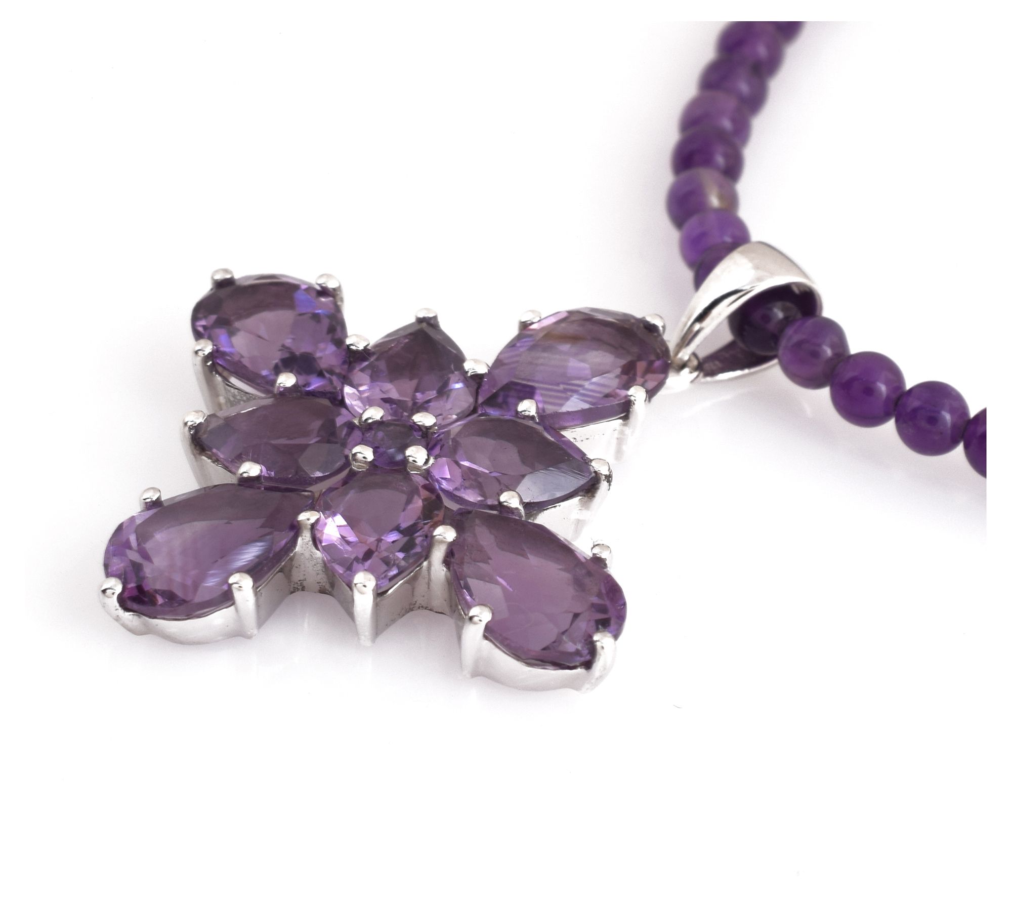 Affinity Gems Amethyst Necklace, Sterling Silver - QVC.com