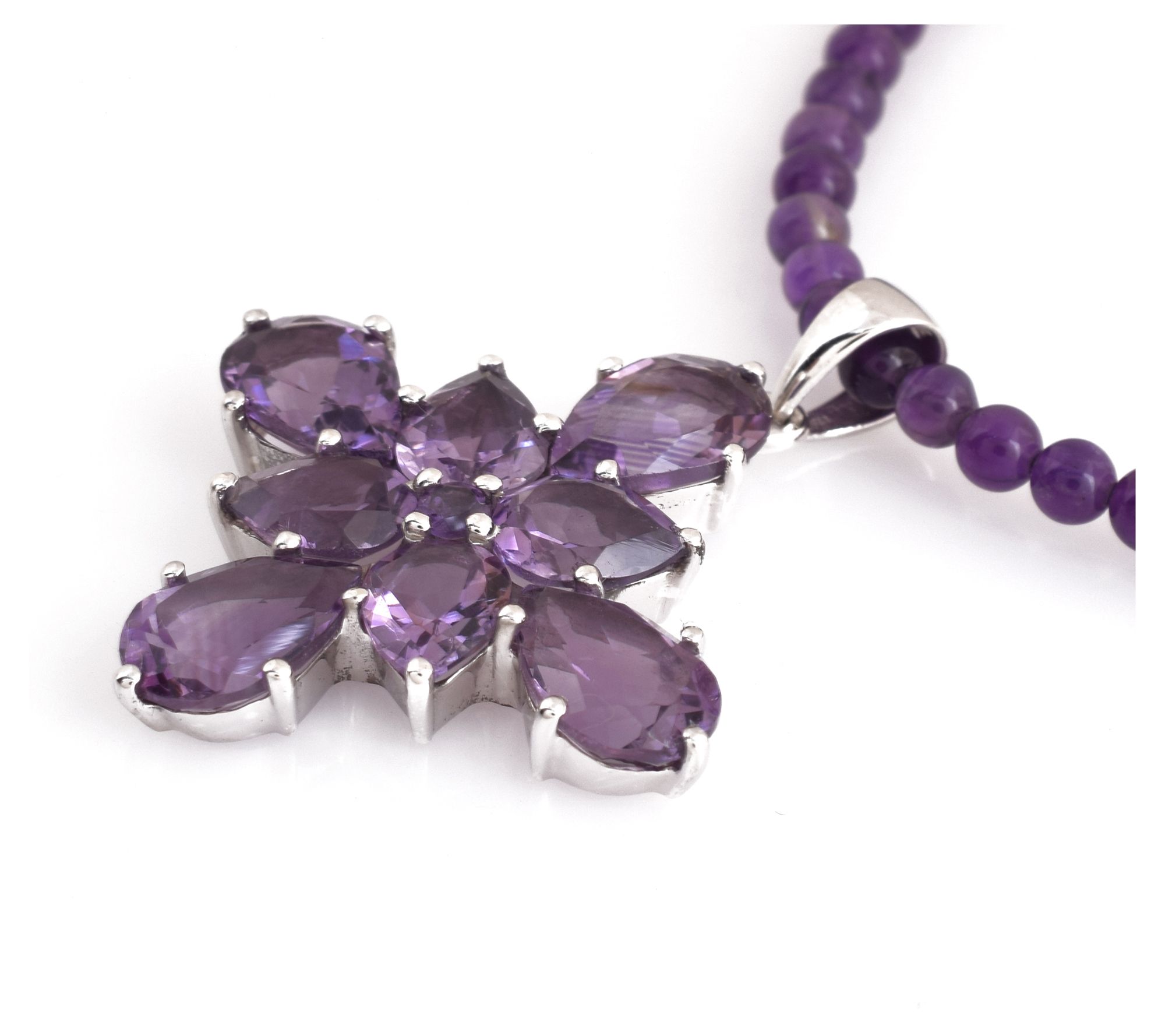 Affinity Gems Amethyst Necklace, Sterling Silver