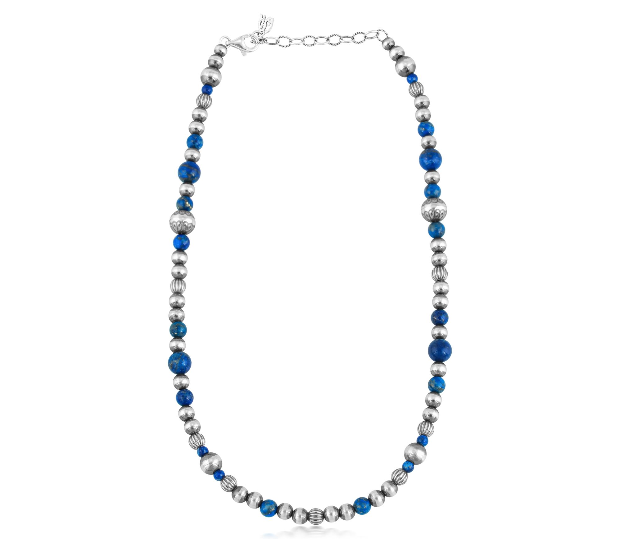 American West Sterling Silver Gemstone Bead Necklace