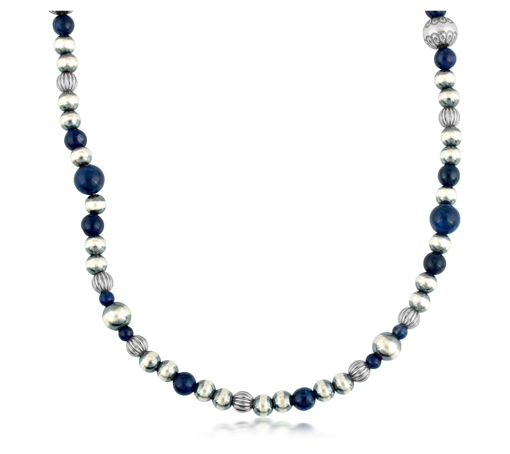 American West Sterling Silver Gemstone Bead Necklace