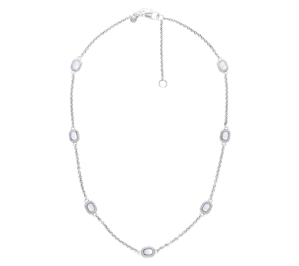 Tiffany Kay Studio Sterling Silver Gemstone Station Necklace - QVC.com