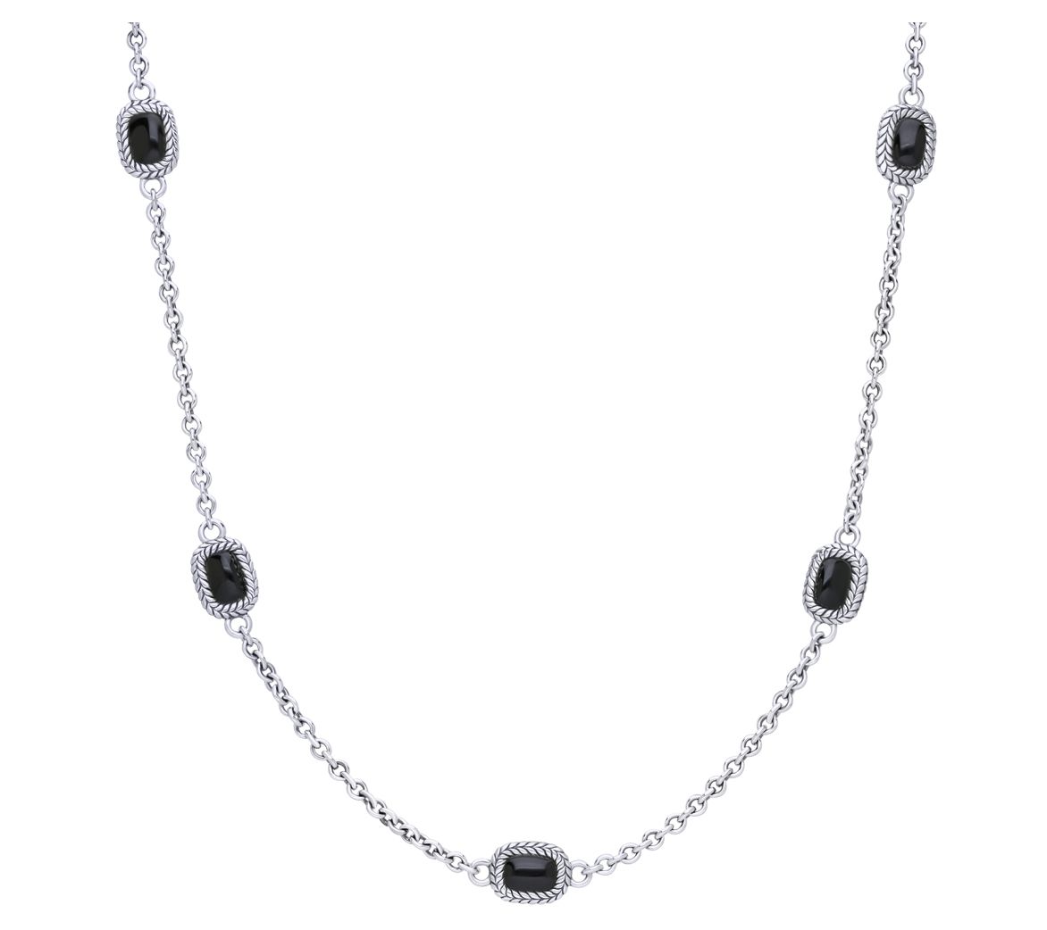 Tiffany Kay Studio Sterling Silver Gemstone Station Necklace